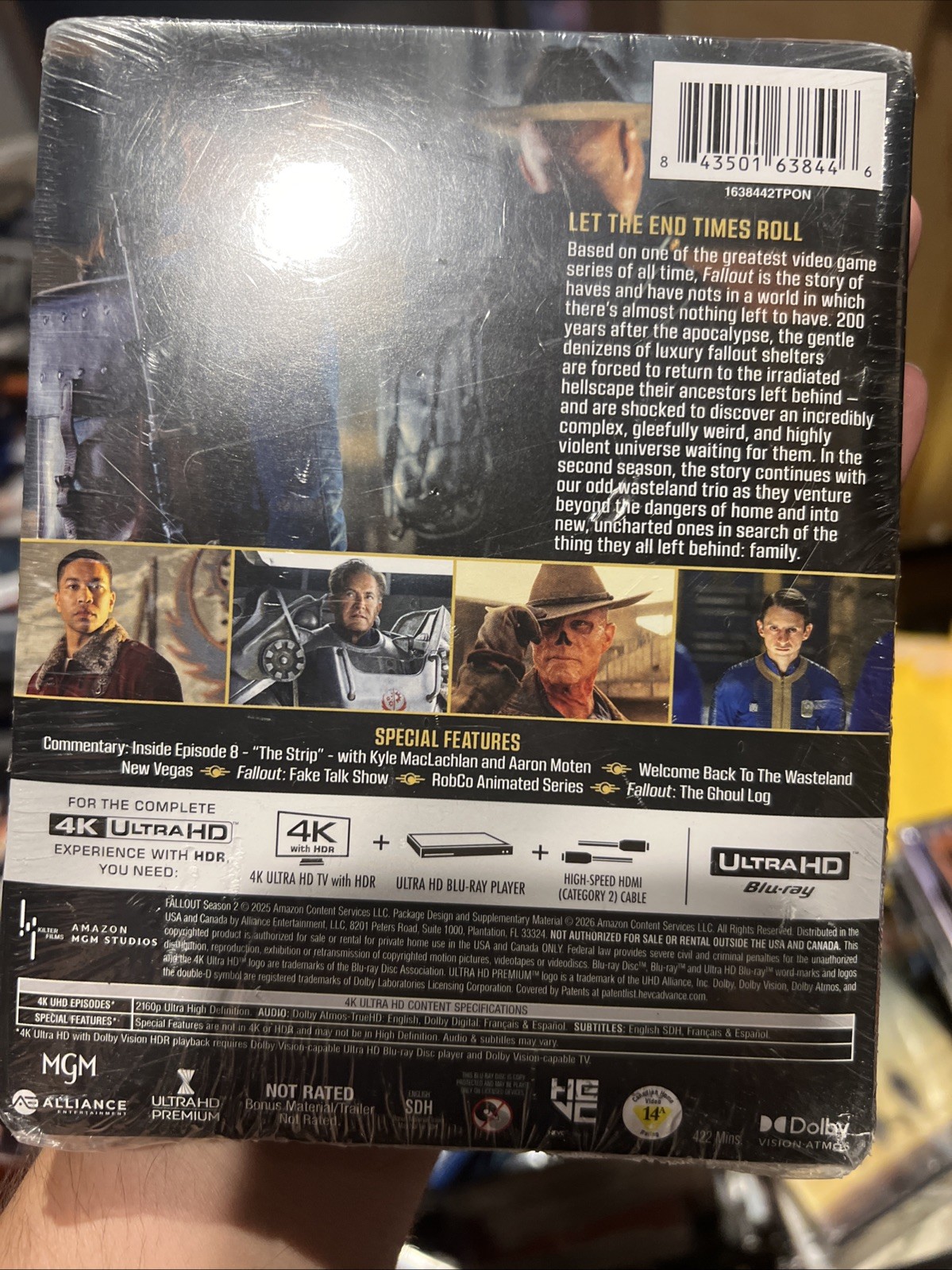 Fallout: Season 2 w. Steelbook + Art Cards (4K UHD Blu-ray, Region Free) READ!!