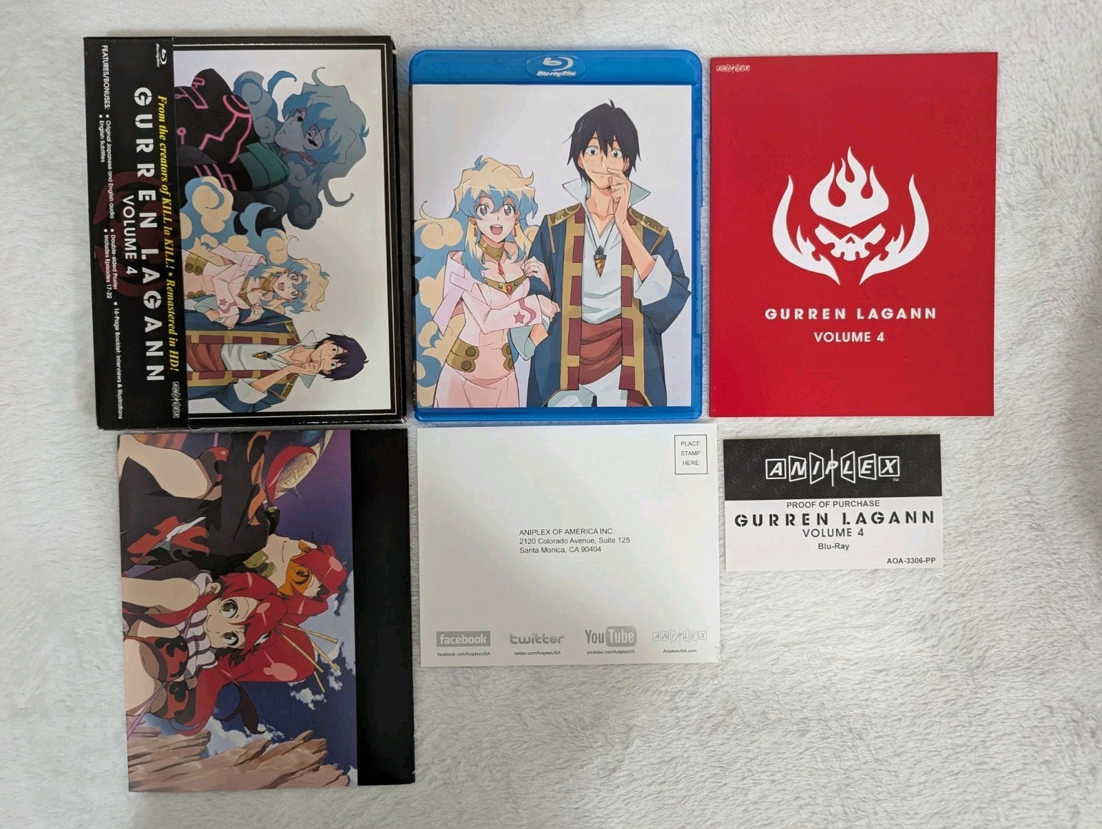 Gurren Lagann: Complete Series Volumes 1, 2, 3, 4, 5 1-5 Blu-ray Aniplex