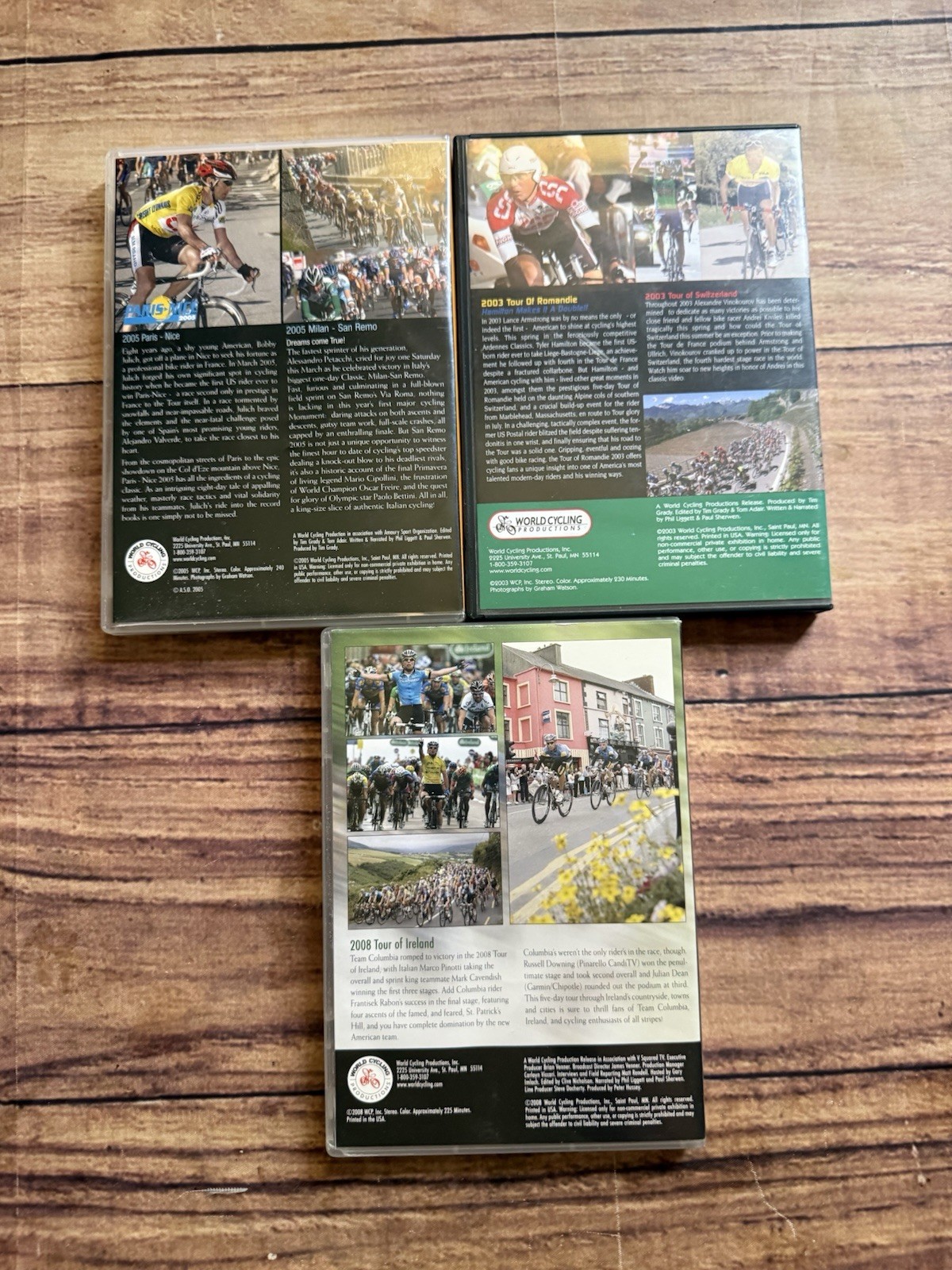 World Cycling Productions DVD Lot O 15 Giro D’Italia Tour De France 2000s Tested