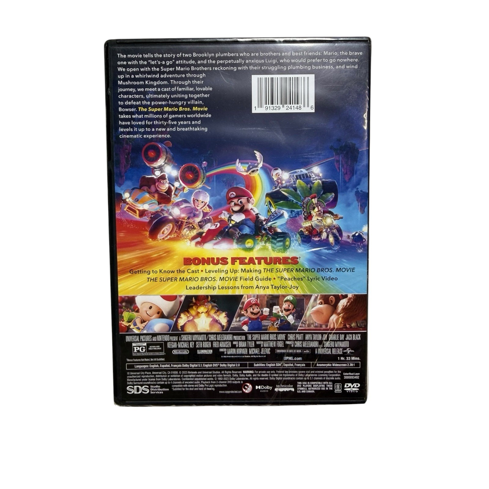 The Super Mario Bros. Movie Power Up Edition DVD 2023 Universal PG 92min