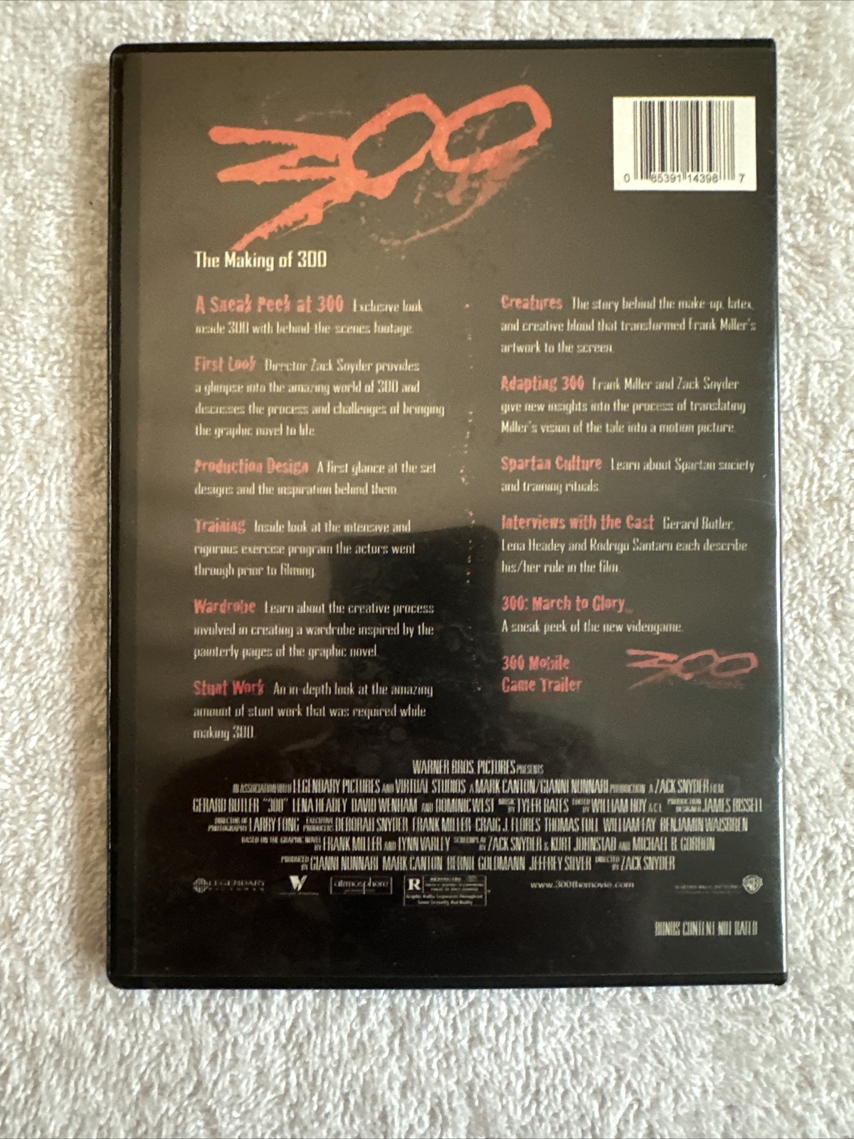 The Making of 300 Exclusive Limited Edition Bonus DVD Zack Snyder Frank Miller