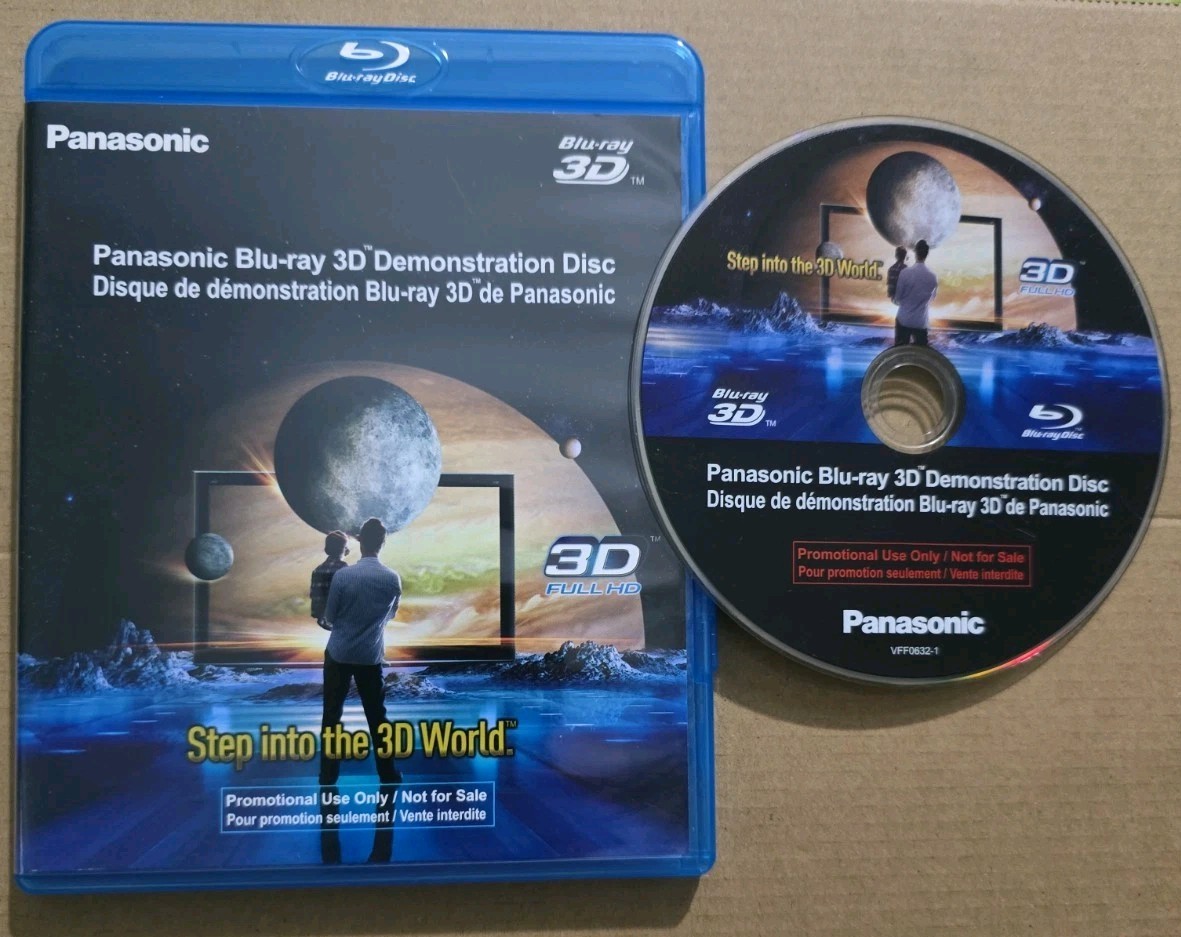 Rare Panasonic Blu-Ray 3D Full HD Promotional Demonstration Disc OOP