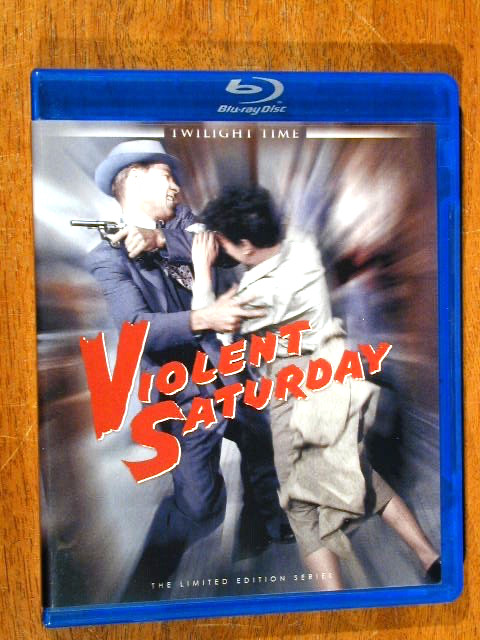VIOLENT SATURDAY 1955 TWILIGHT TIME BLU RAY LEE MARVIN ERNEST BORGNINE FILM NOIR