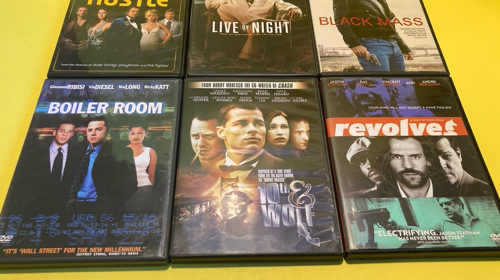 6 GANGSTER CRIME MOVIES (DVD Lot) Drama Thriller Revolver Live By Night Mafia