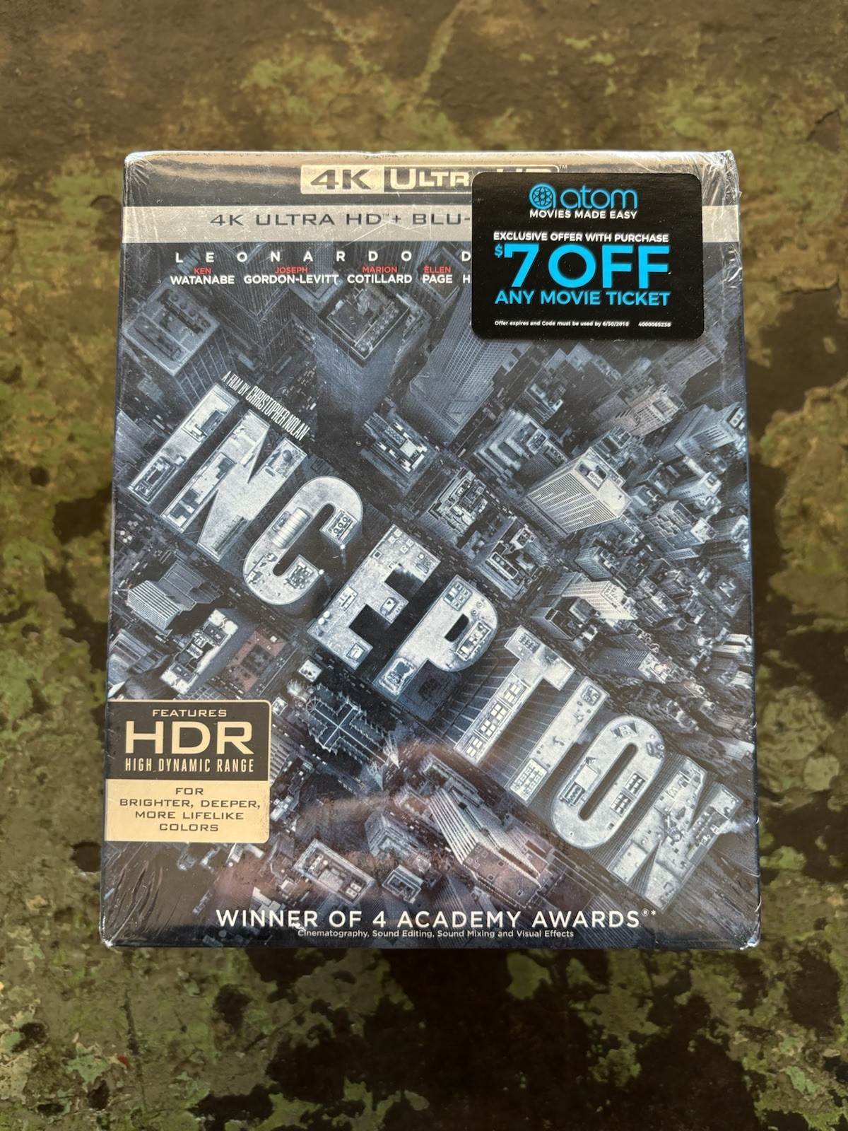 Inception 4K w/ OOP Rare Slipcover (4K Ultra HD + Blu-Ray + Digital) BRAND NEW