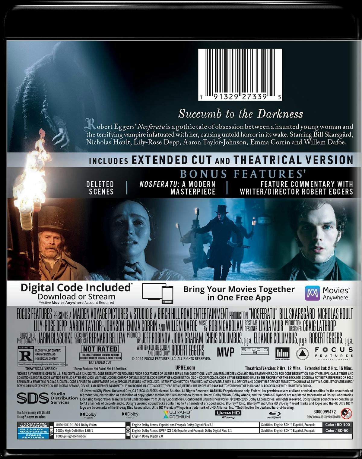 Nosferatu – Extended Cut 4K UHD Blu-ray NEW