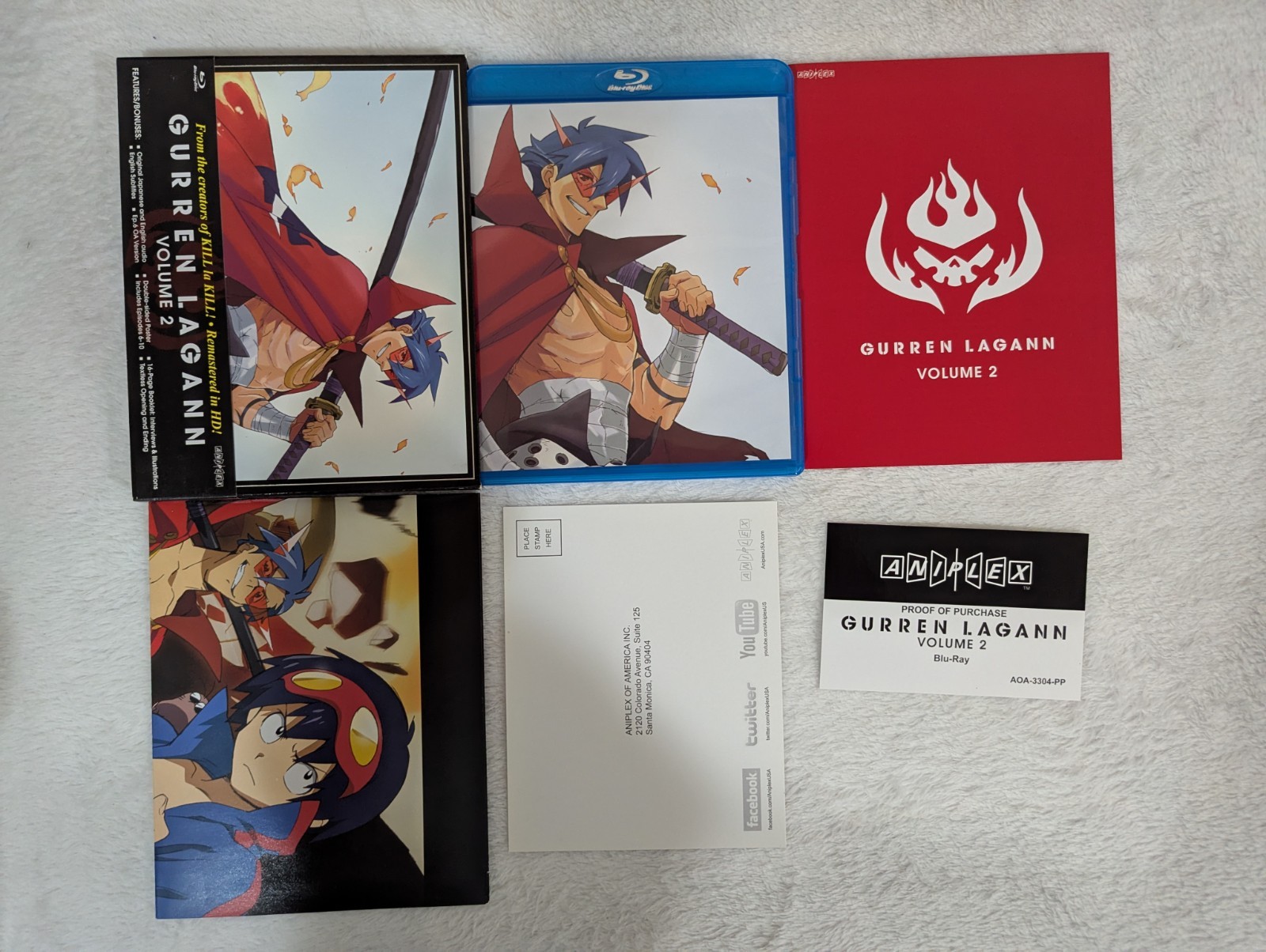 Gurren Lagann: Complete Series Volumes 1, 2, 3, 4, 5 1-5 Blu-ray Aniplex
