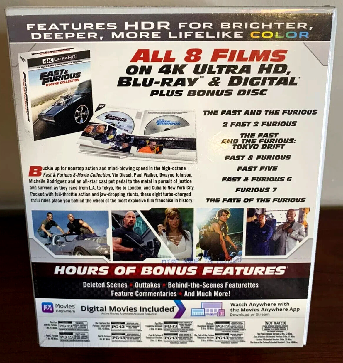 Fast & Furious: 8-Movie Collection (4k Ultra HD + Blu-Ray + Digital) NEW/SEALED