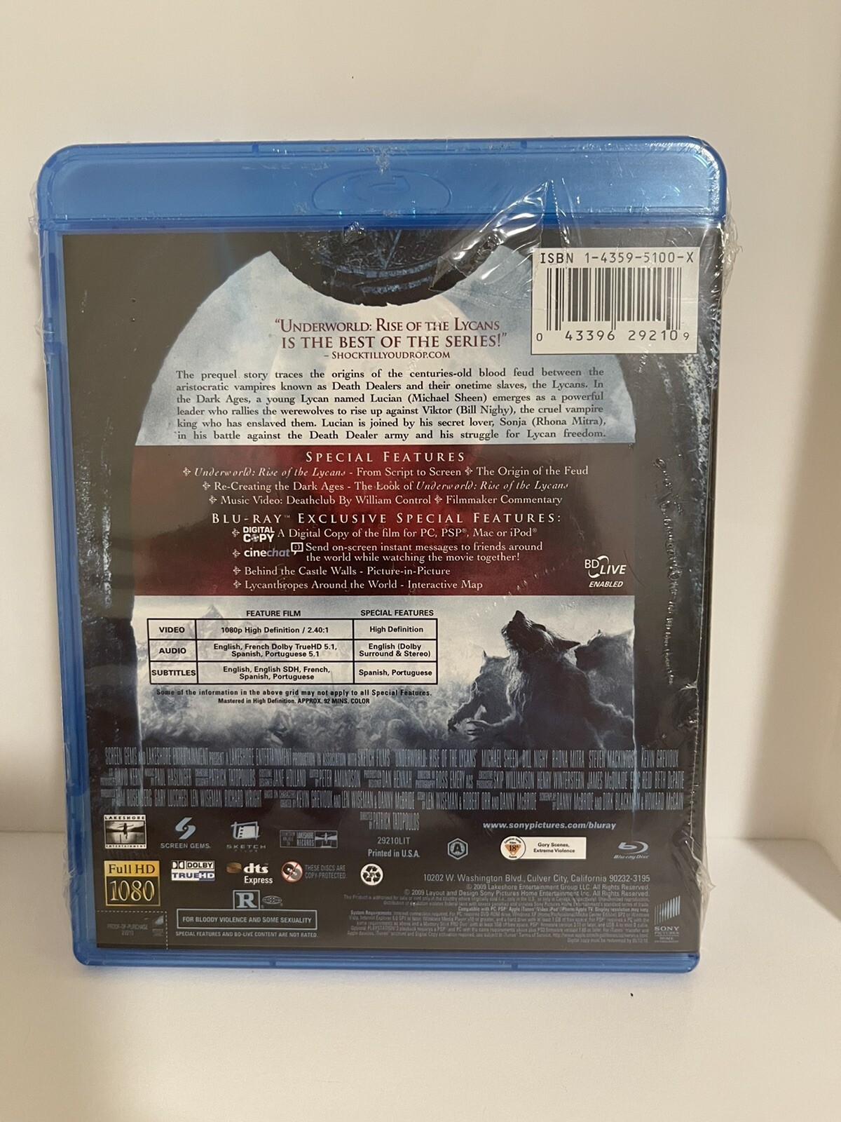 Underworld: Rise of the Lycans 2009 & Evolution 2006 [Blu-ray] Brand New Sealed