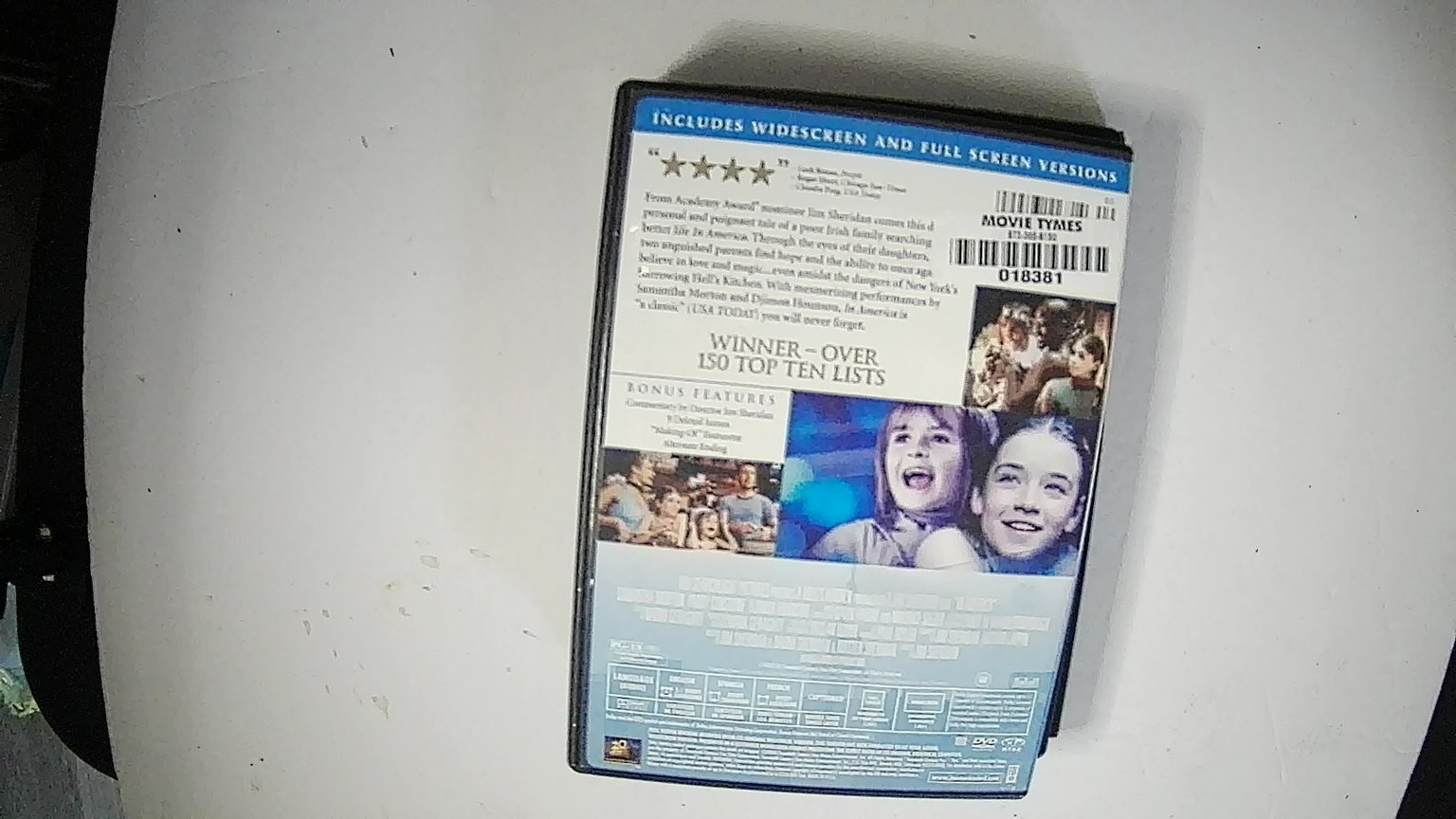 In America DVD 2003 Jim Sheridan Director’s Cut Widescreen Full Screen