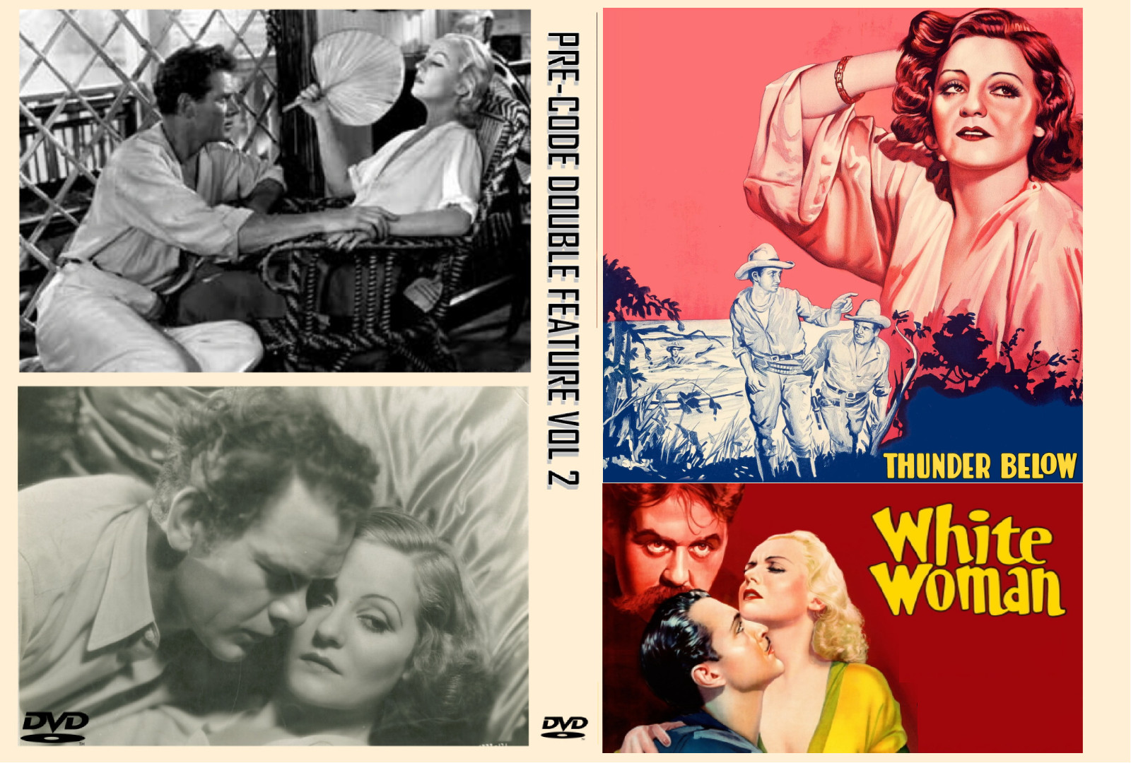 PRE-CODE DOUBLE FEATURE White Woman/Thunder Below 1932-1933