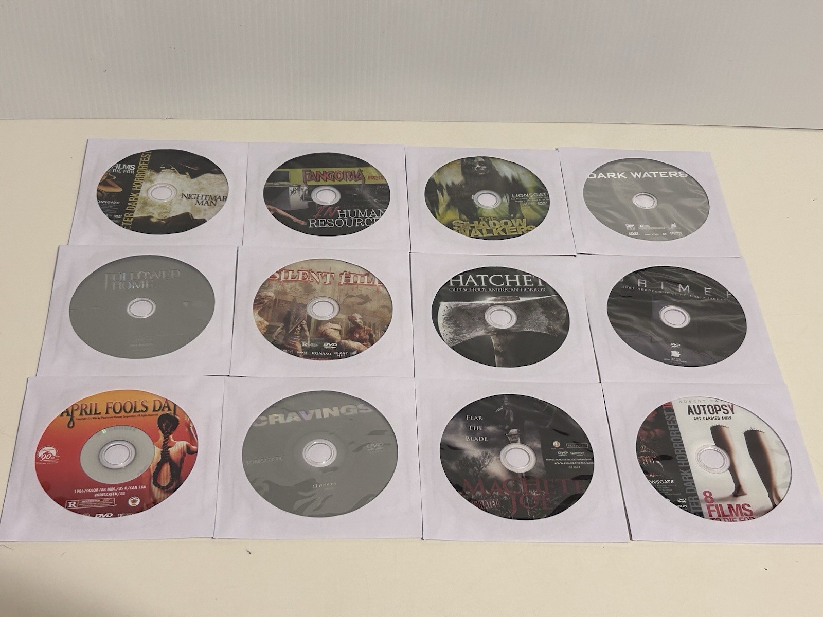 Bulk DVD Lot of 12 DISC ONLY Horror Scary Movies Mixed Lot Halloween
