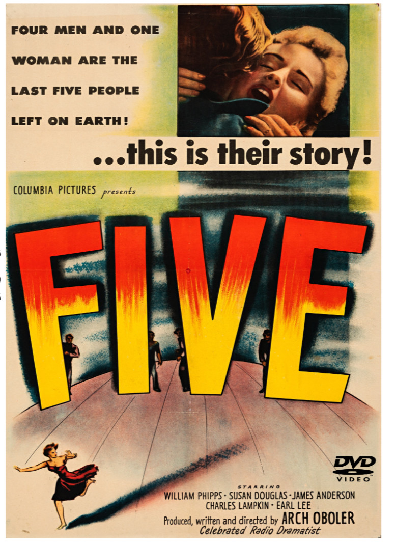 FIVE 1951 DVD B&W Horror Sci-Fi Drama William Phipps Susan Dougles Rubes