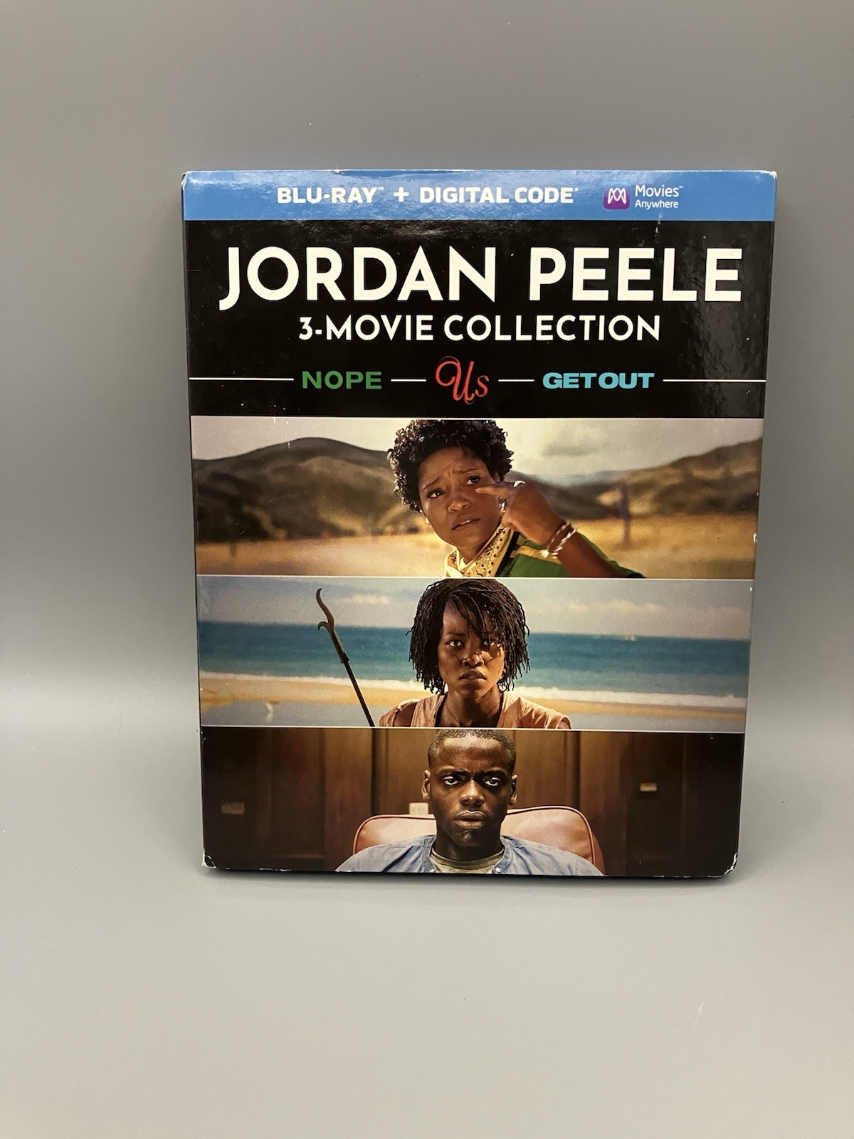 Jordan Peele 3 Movie Collection Nope Us Get Out BluRay W/ Slipcover No Digital
