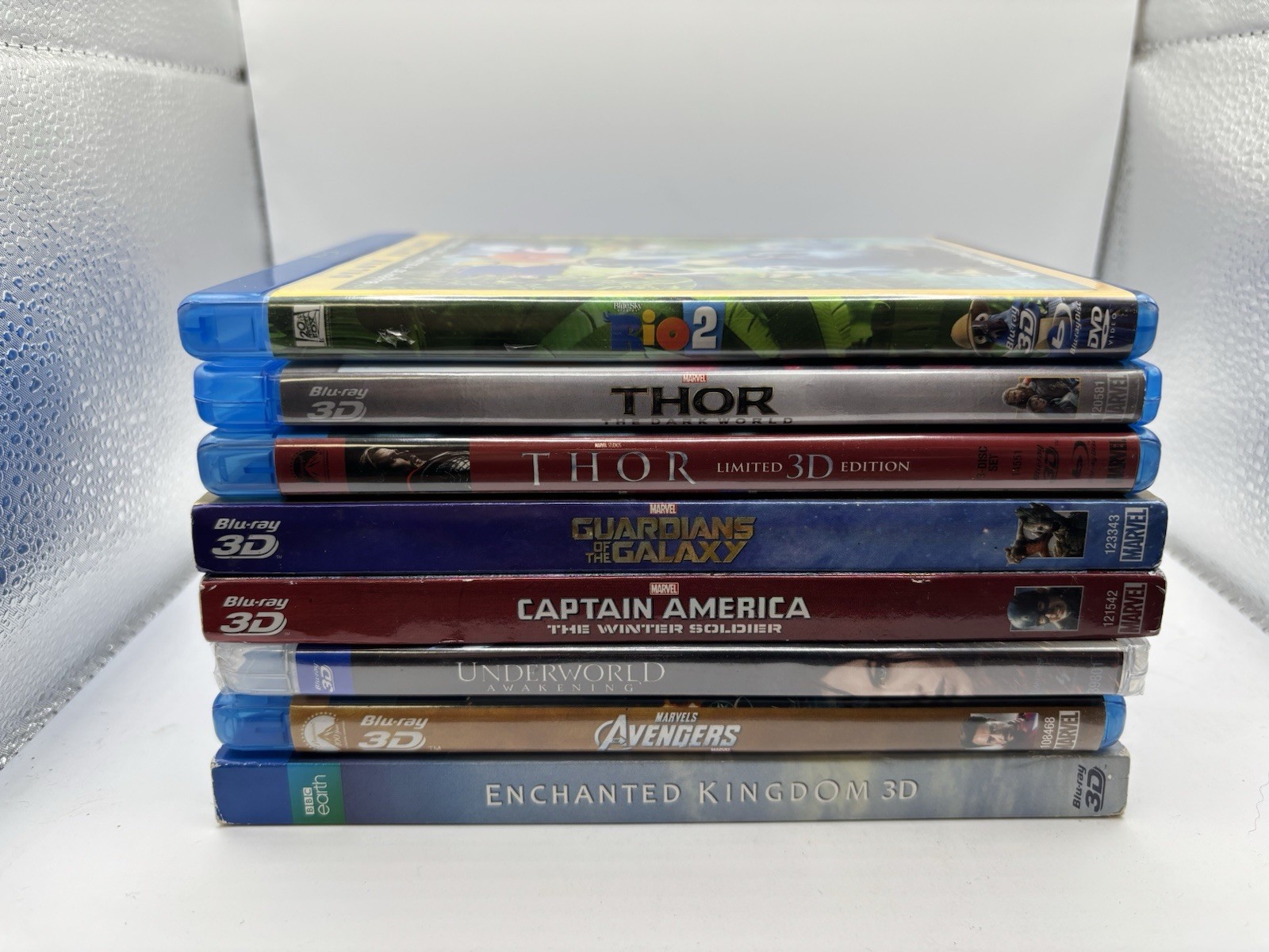 Lot Of Eight 3D Bluray Movies. Marvel, Thor, Avengers, Guardians Of Galaxy