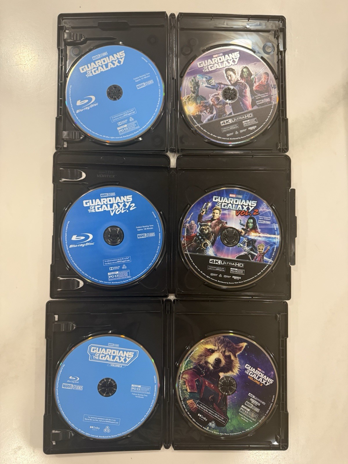Marvel Guardians of the Galaxy Vol 1 2 3 SLIPCOVERS (4K UHD + Blu-ray) *📦 SHIP*