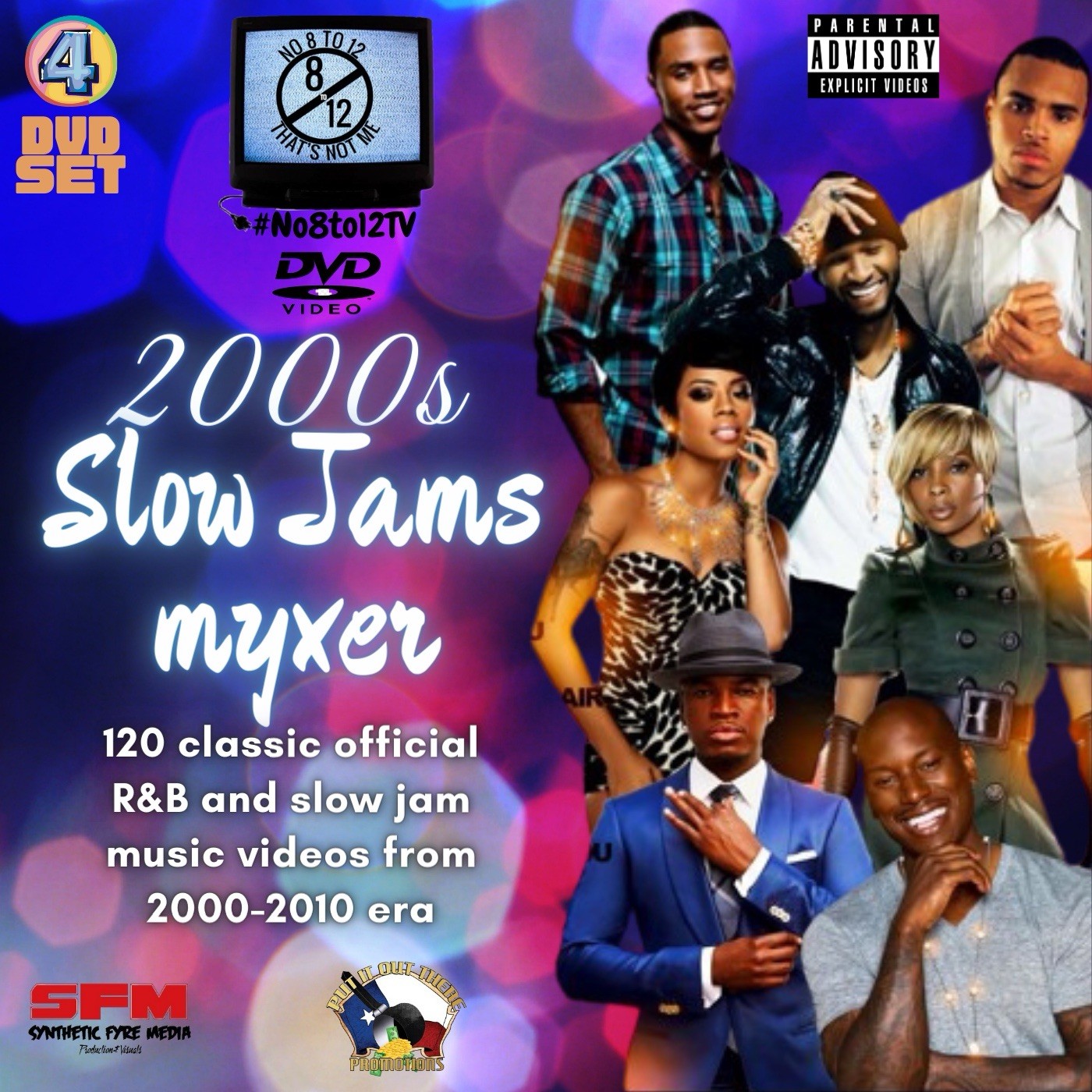 2000s Slow Jams Video Myxer *4 DVD Set* 120 official R&B music videos (New)