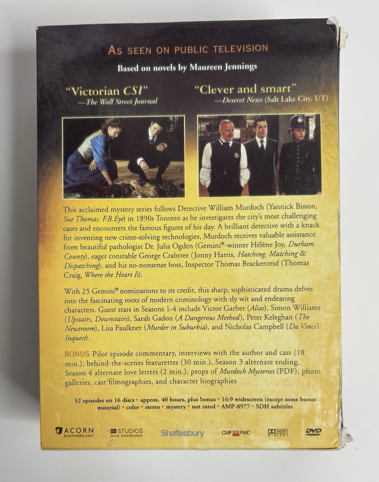 Murdoch Mysteries COMPLETE Series Collection Season 1-4 DVD 16-Disc Set