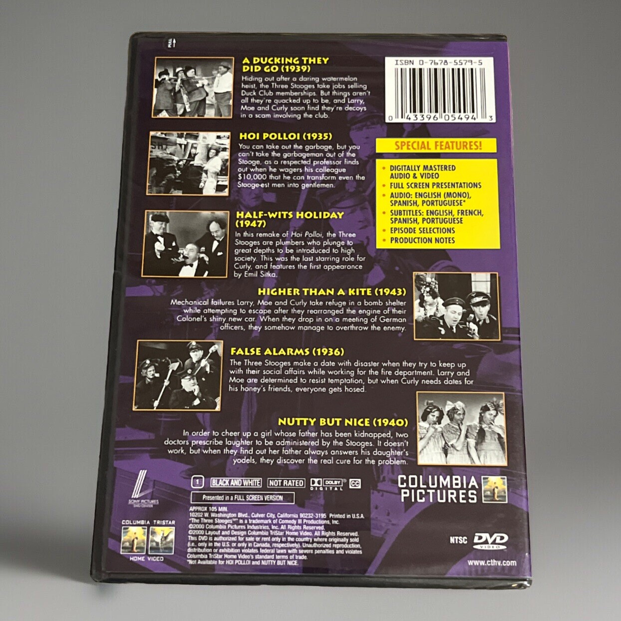 The Three Stooges: Nutty But Nice Columbia Pictures DVD 105 Minutes – NEW SEALED