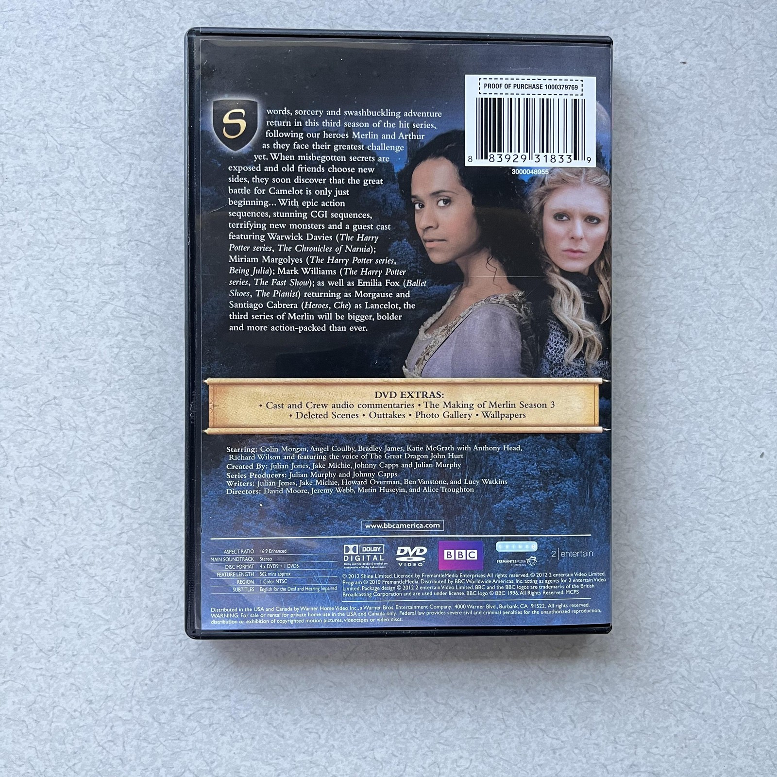 The Adventures Of Merlin Season 3 and 5 DVD Box Set BBC United Kingdom Fantasy