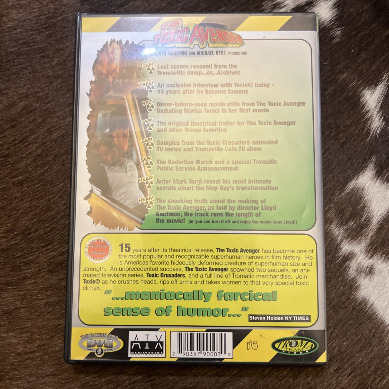 1997 The Toxic Avenger Limited Ed. Directors Cut Unrated Numbered Signed RARE