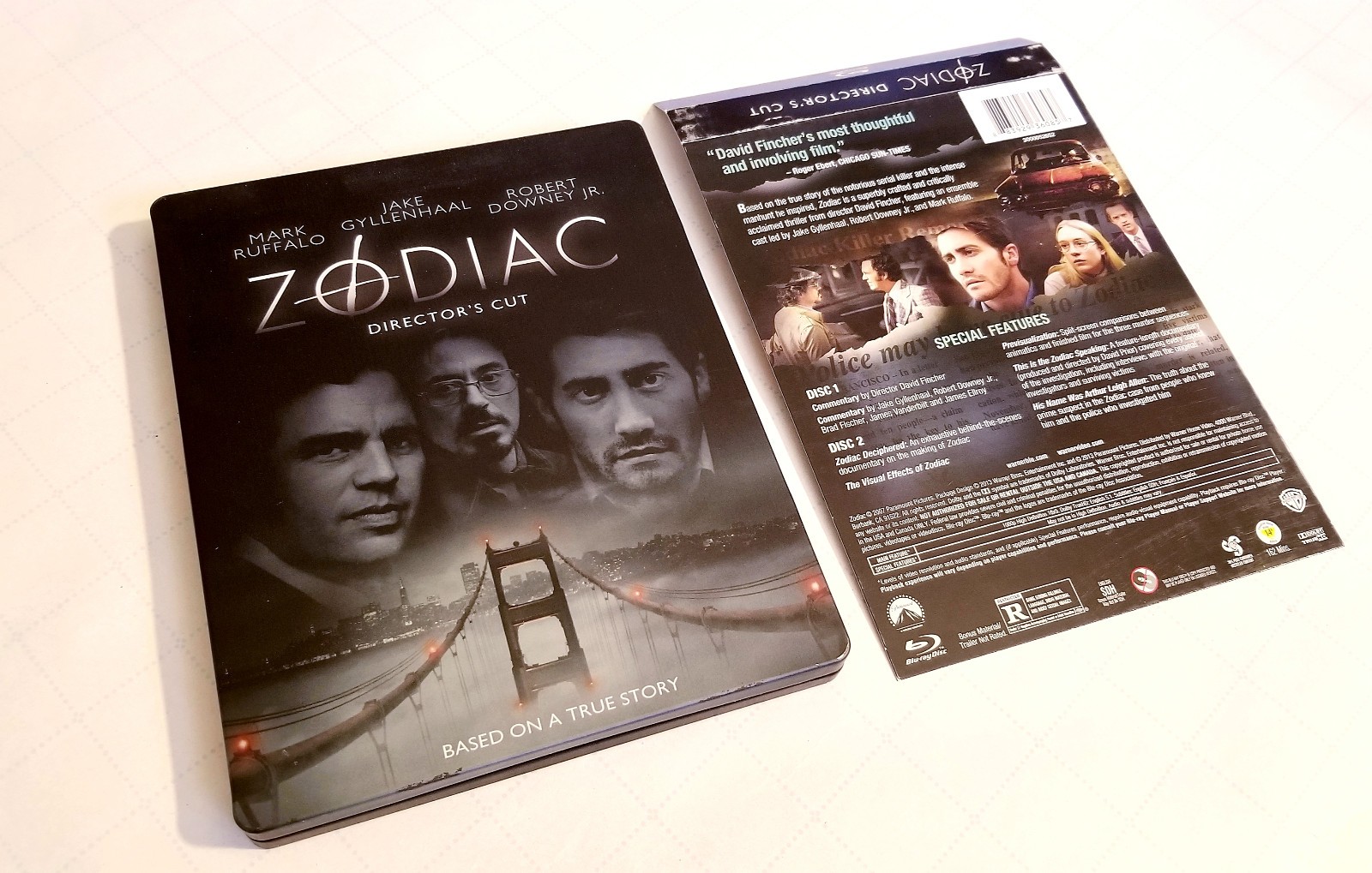Zodiac Steelbook Director’s Cut (Blu-ray) MINT DISCS 2007 Fincher