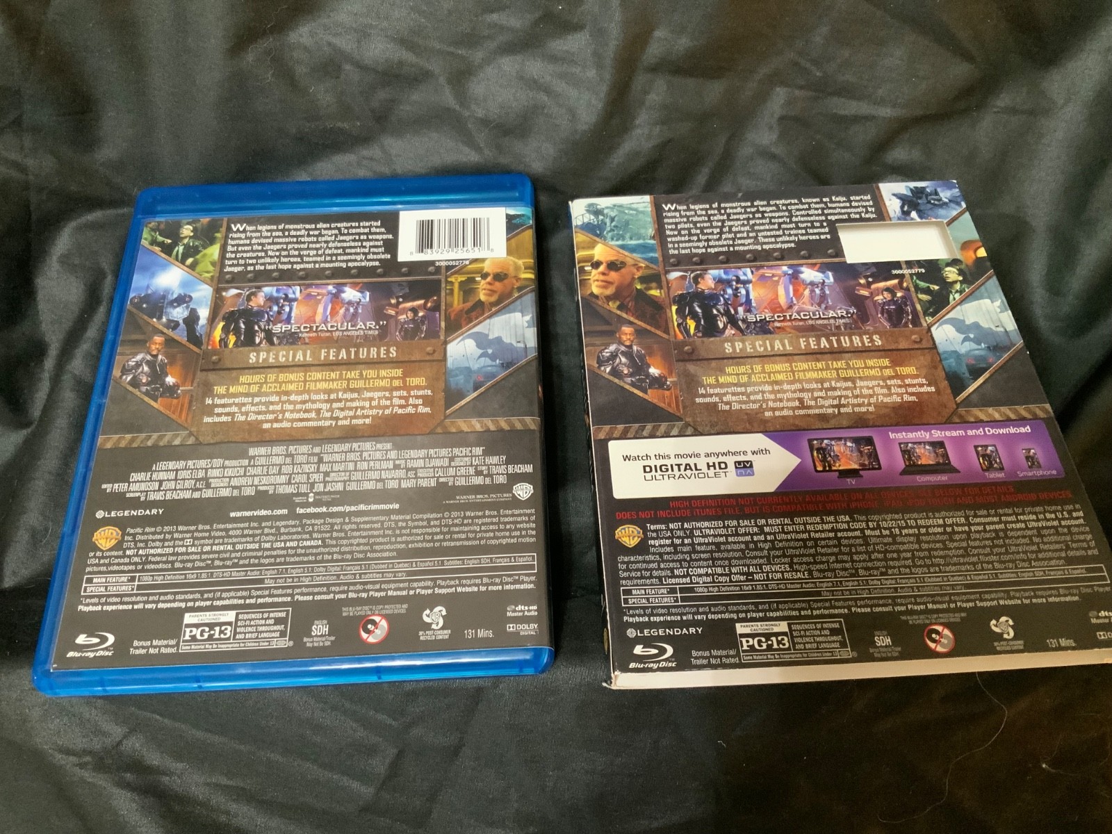 Pacific Rim Blu-Ray+DVD+Special Features disc, not sure about digital hd