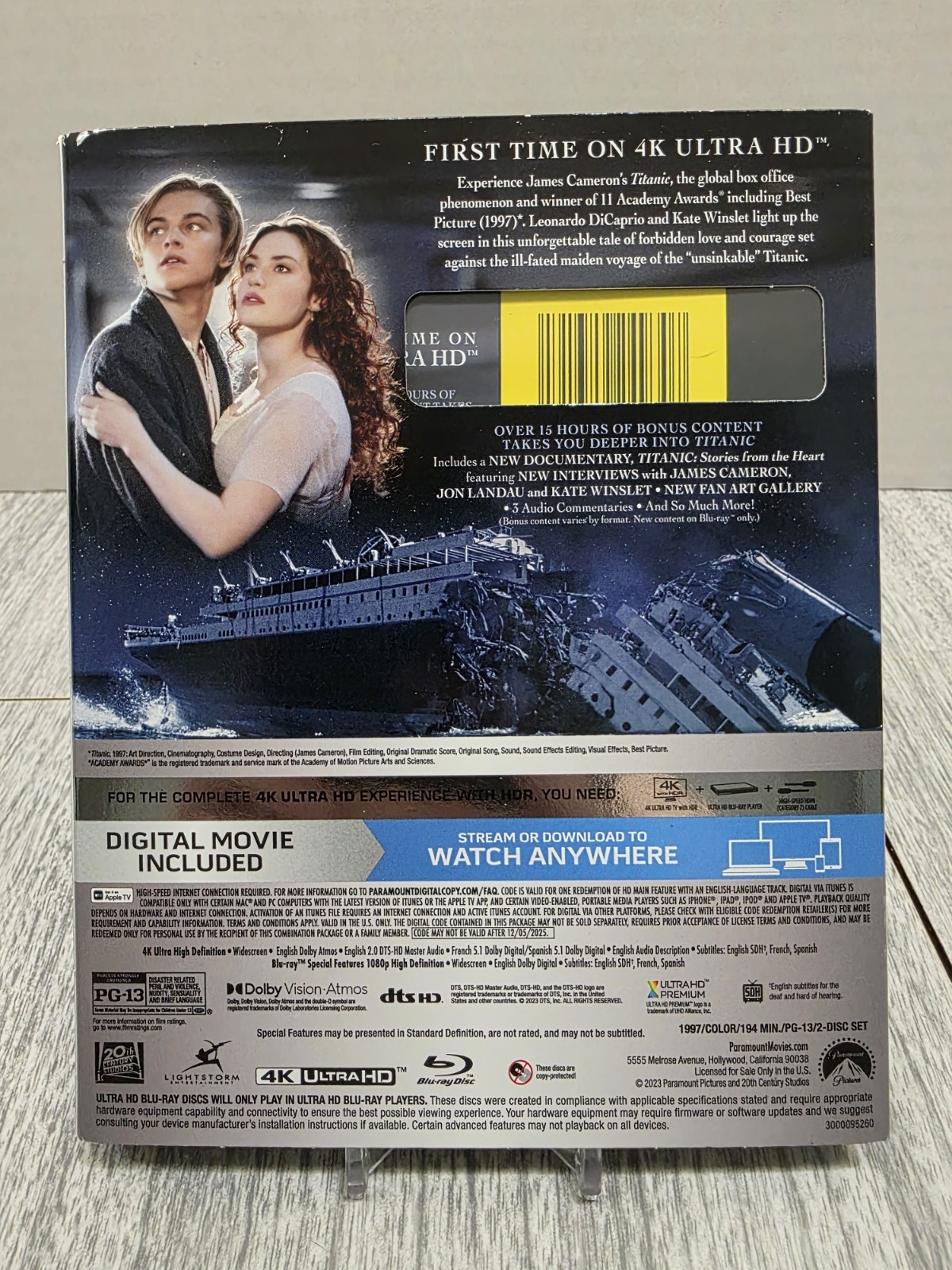 Titanic 4K (Ultra HD, 1997) Plus Digital Code