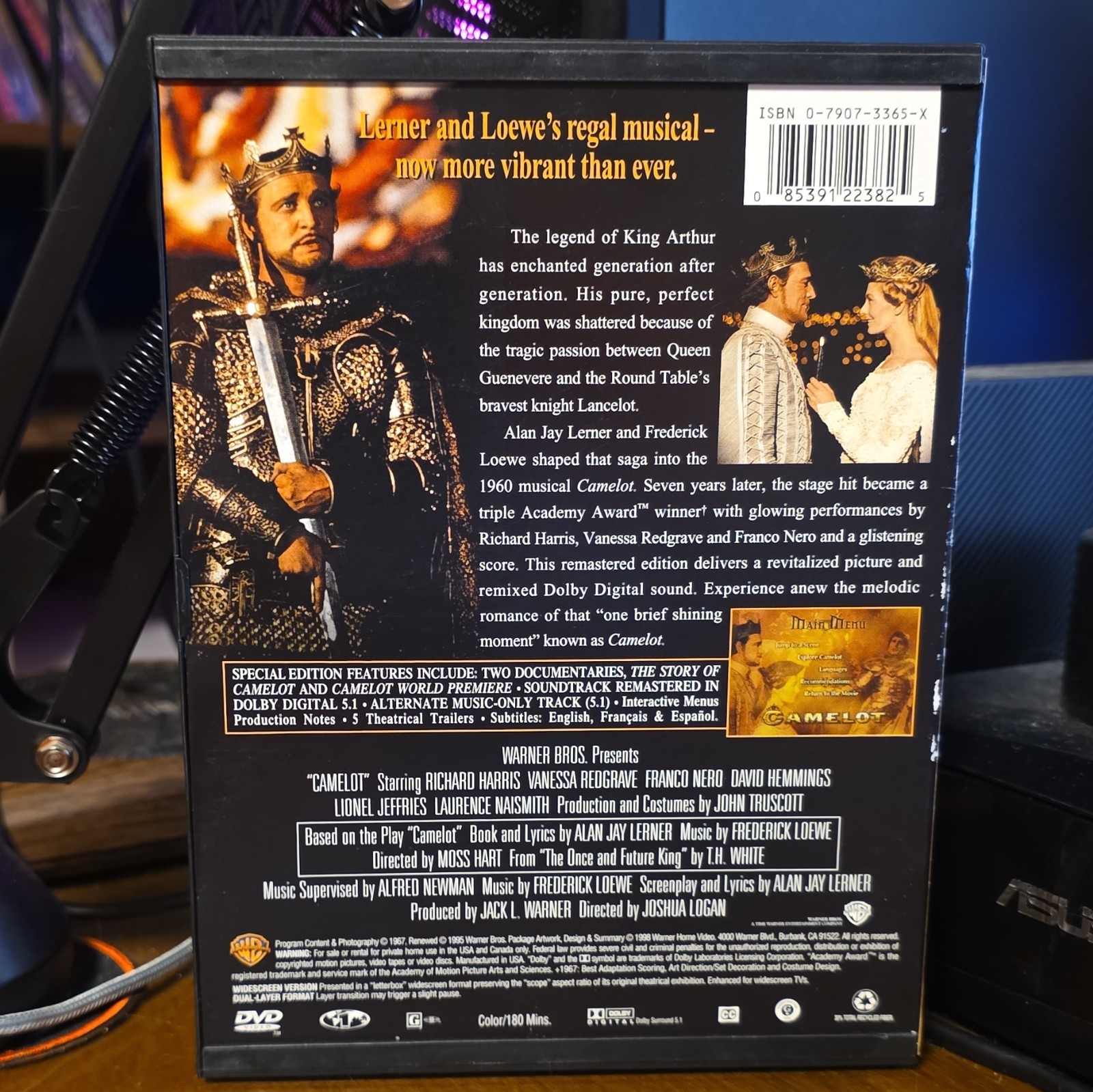 Warner Bros. Camelot DVD Special Edition Richard Harris Redgrave G 180min