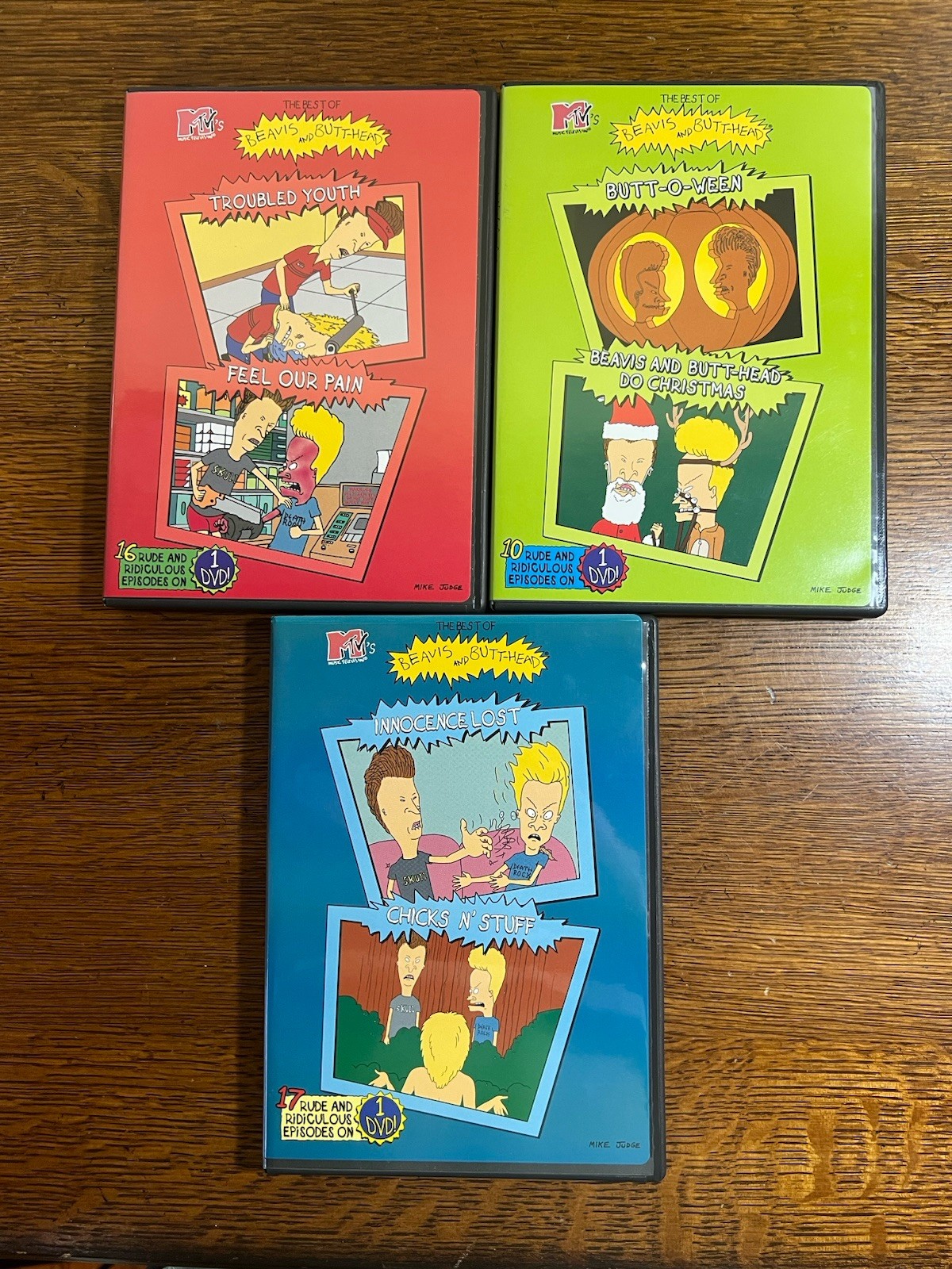 Lot of 3 Best of Beavis and Butthead DVD Time Life MTV Mike Judge 43 Episodes
