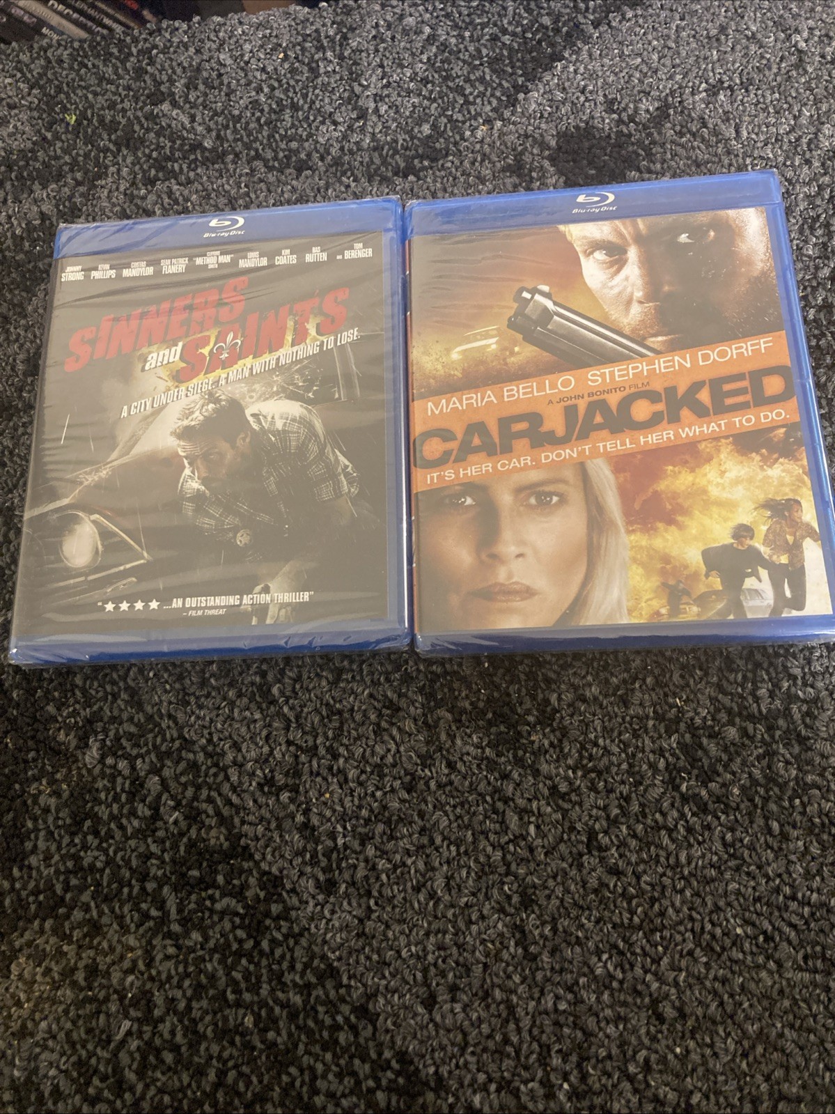 Sinners And Saints + Car Jacked (Blu-ray Lot) New, Sealed