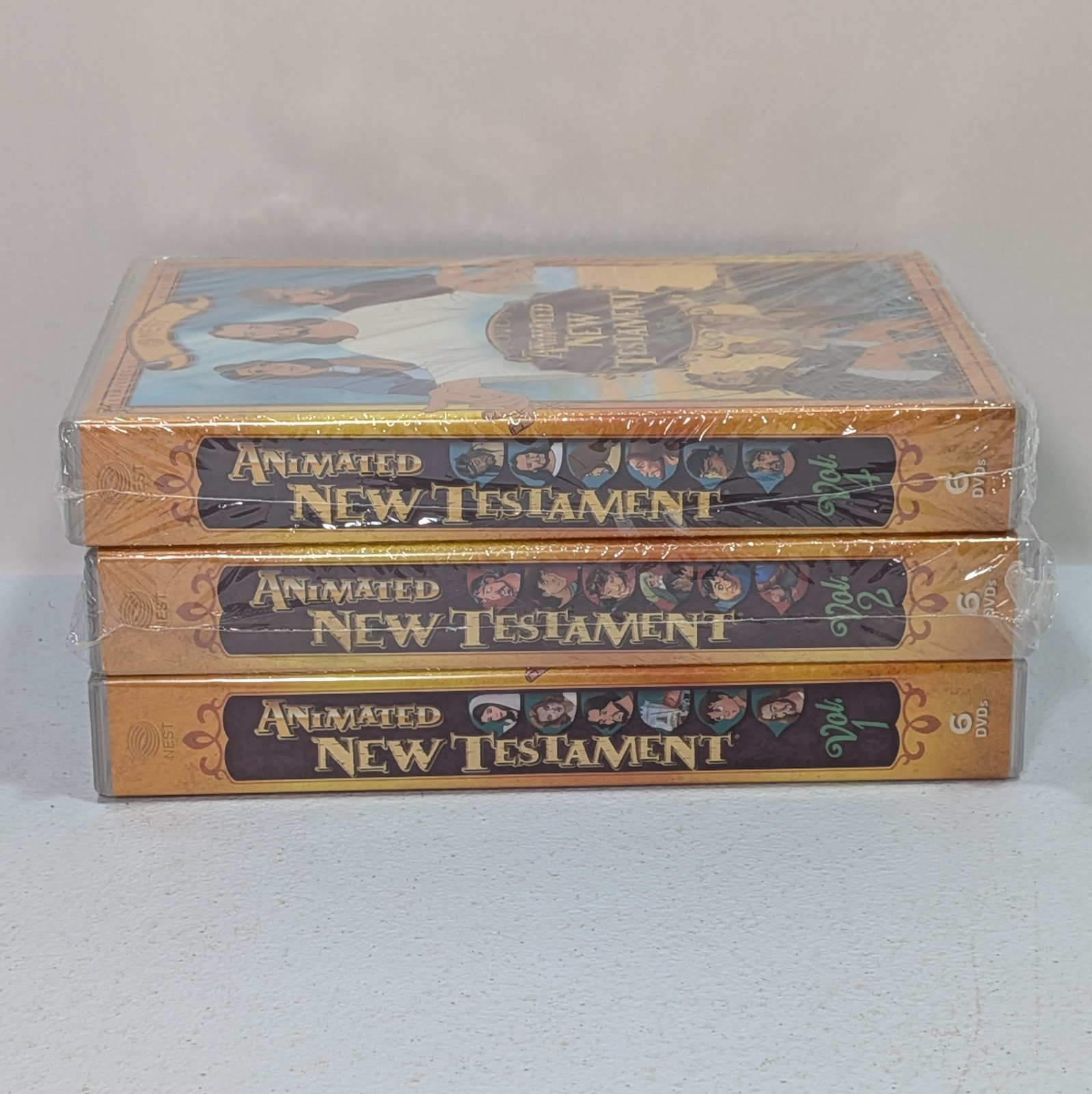NEST Animated New Testament Volume 1,2,4 Box Set Complete w/ All 6 DVDs & Songs