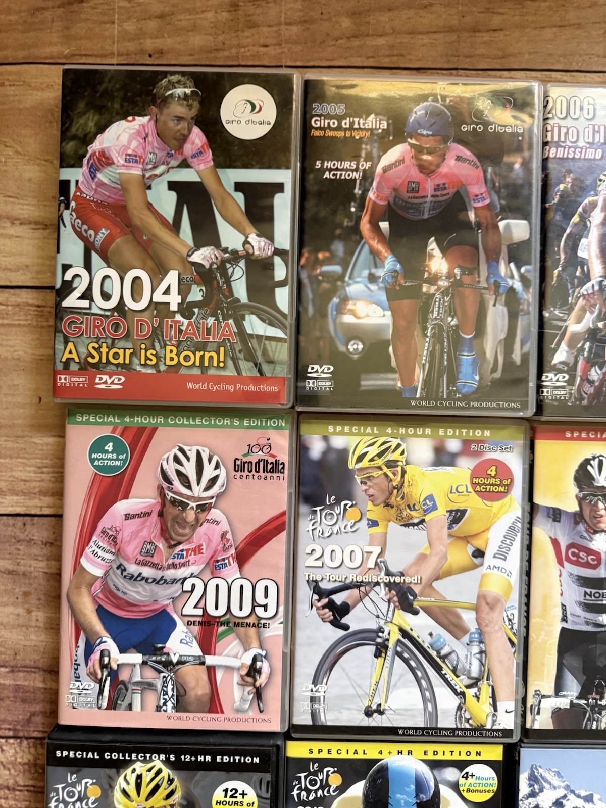 World Cycling Productions DVD Lot O 15 Giro D’Italia Tour De France 2000s Tested
