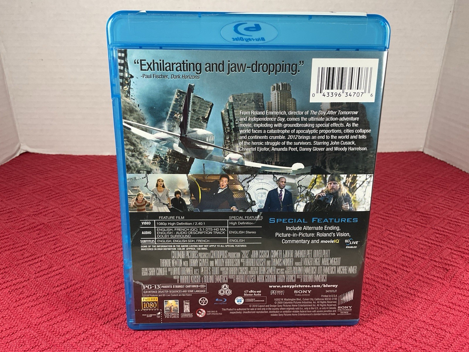2012. Blu-ray. 2010. Used. Tested. Fast Shipping.
