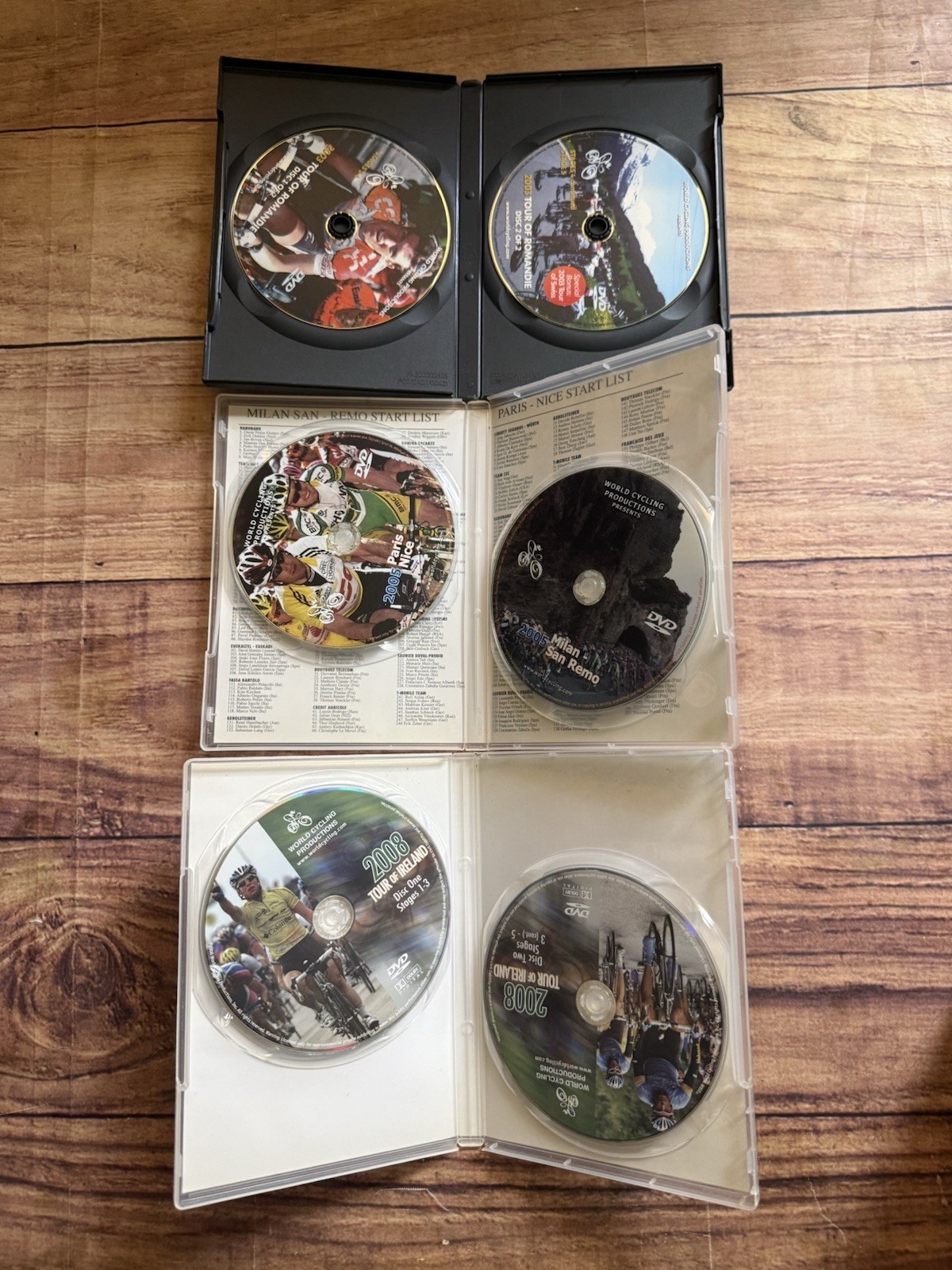 World Cycling Productions DVD Lot O 15 Giro D’Italia Tour De France 2000s Tested