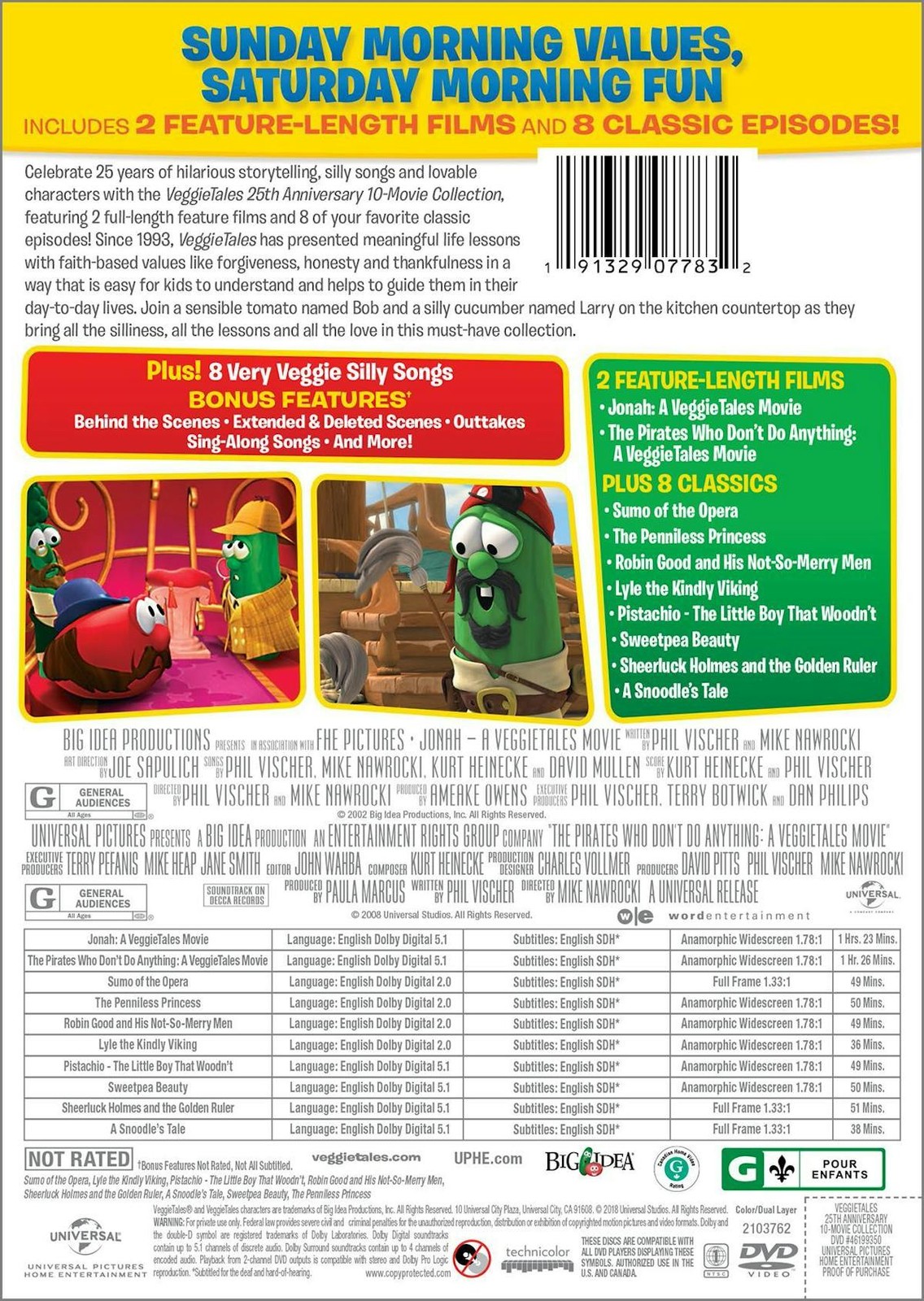 VeggieTales 10-movie Collection DVD Trevor Devall NEW