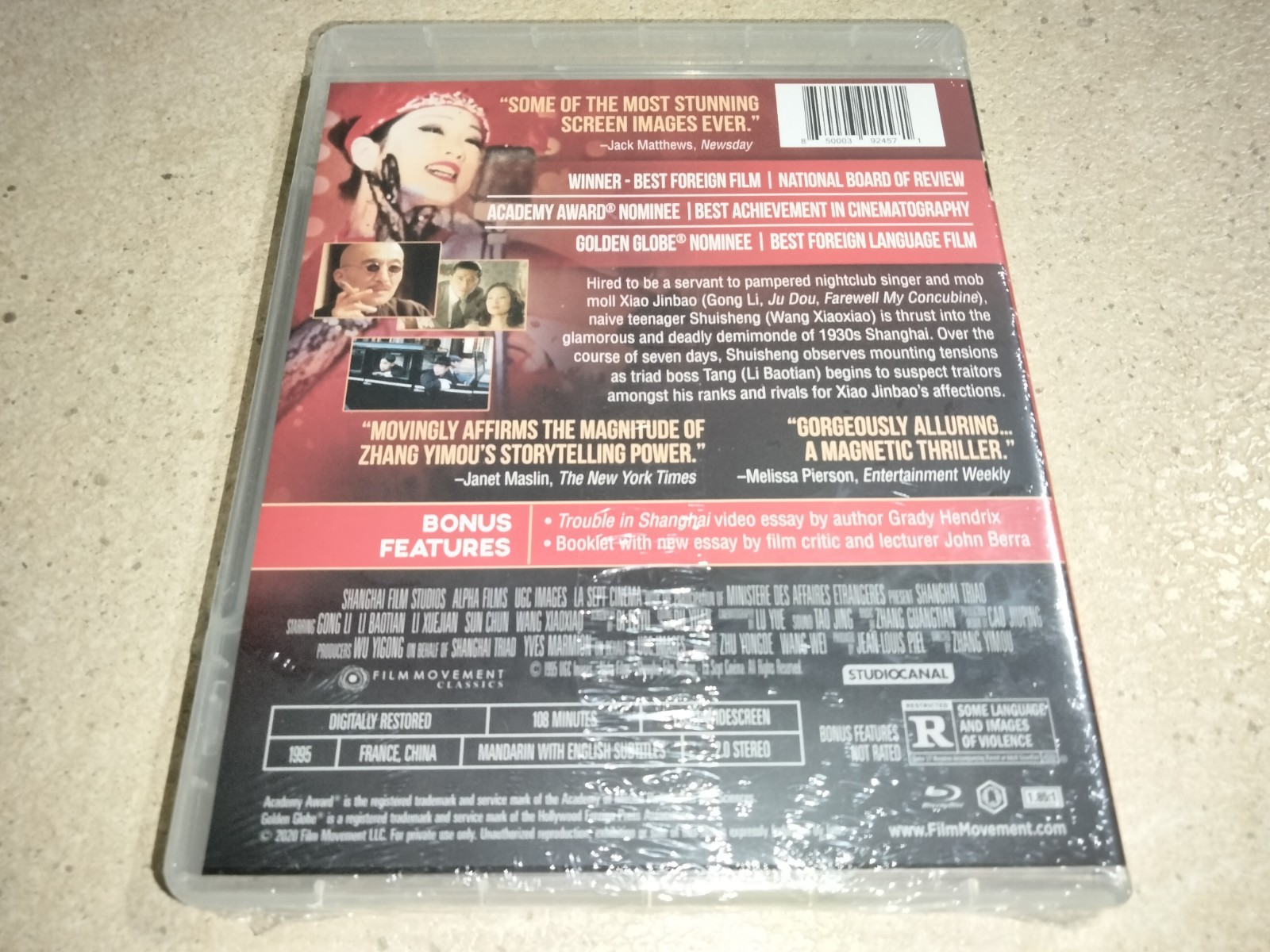 BRAND NEW Shanghai Triad Blu-ray 1995 Yimou Zhang Gong Li Film Movement RARE OOP