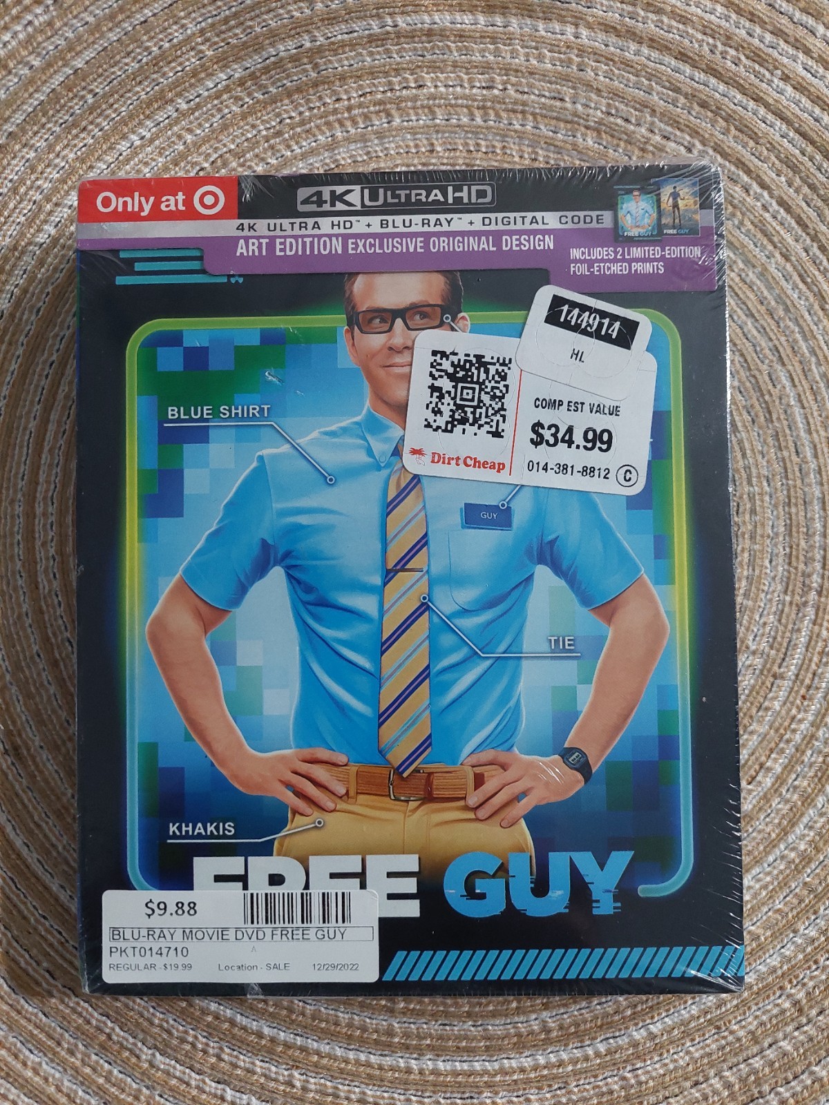 Free Guy “Target Exclusive” 4K Ultra HD + Blu-ray Ryan Reynolds Brand New Sealed