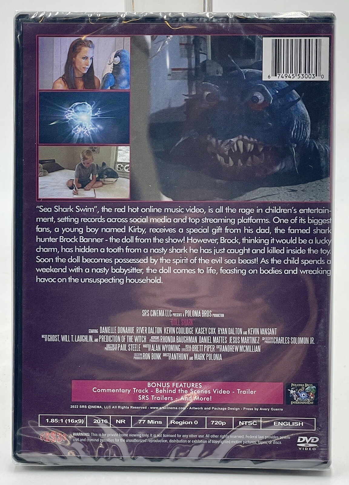 DOLL SHARK DVD OOP LIMITED EDITION INDIEGOGO ONLY SRS CINEMA POLONIA BROS.