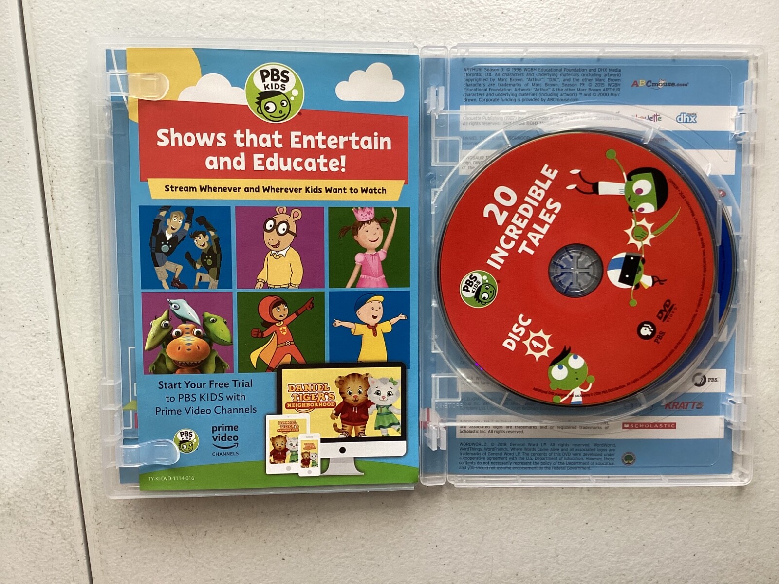 20 Incredible Tales PBS Kids DVD 2 Disc Widescreen 300 Minutes Wild Kratts 2018