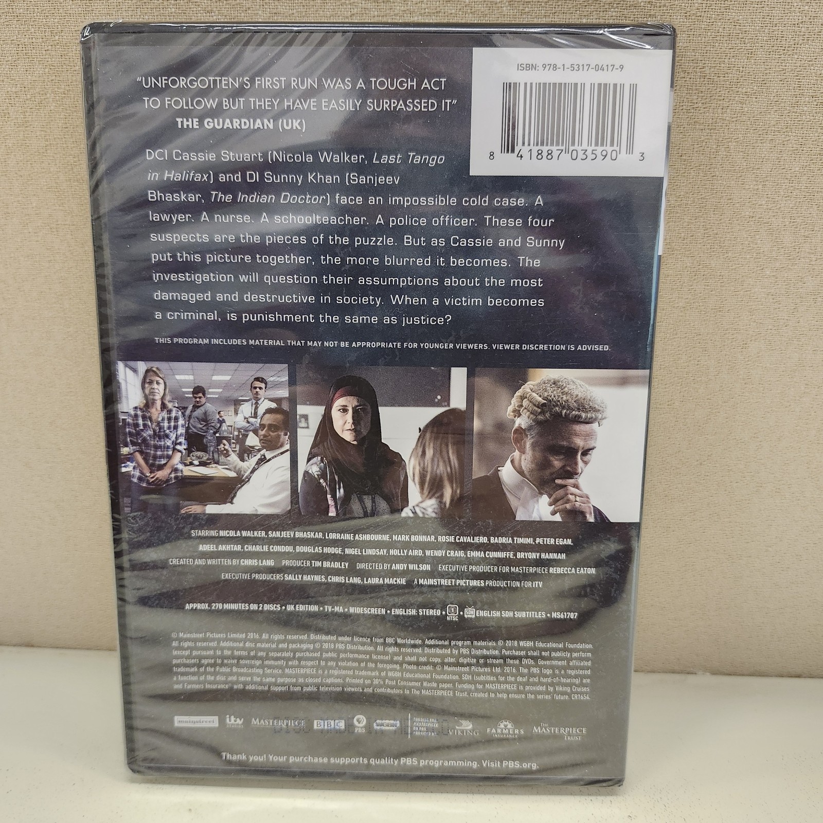 Unforgotten Complete Season 2 DVD Set PBS Masterpiece Mystery New Sealed