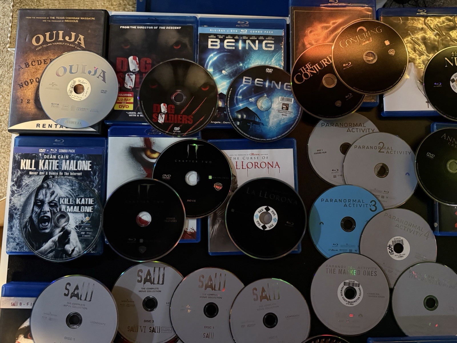 HORROR DVD & BLU RAY LOT of 23 Paranormal Activity Annabelle IT READ DESCRIPTION