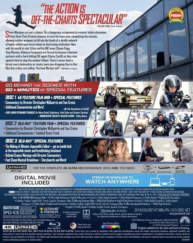 Mission: Impossible – Fallout [New 4K UHD Blu-ray] Dubbed, Subtitled, Widescre