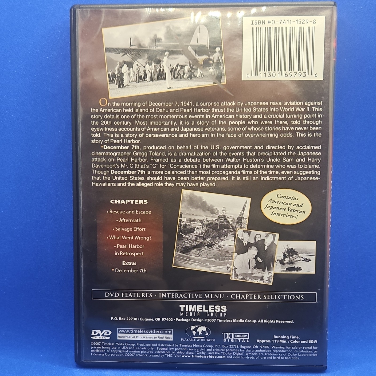 Timeless Media Group Attack On Pearl Harbor: A Day of Infamy DVD 2007 119 Min