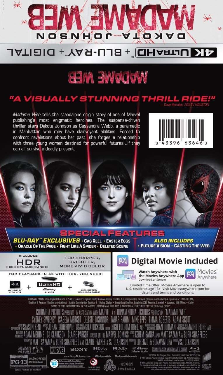 New Steelbook Madame Web (4K UHD + Blu-ray + Digital