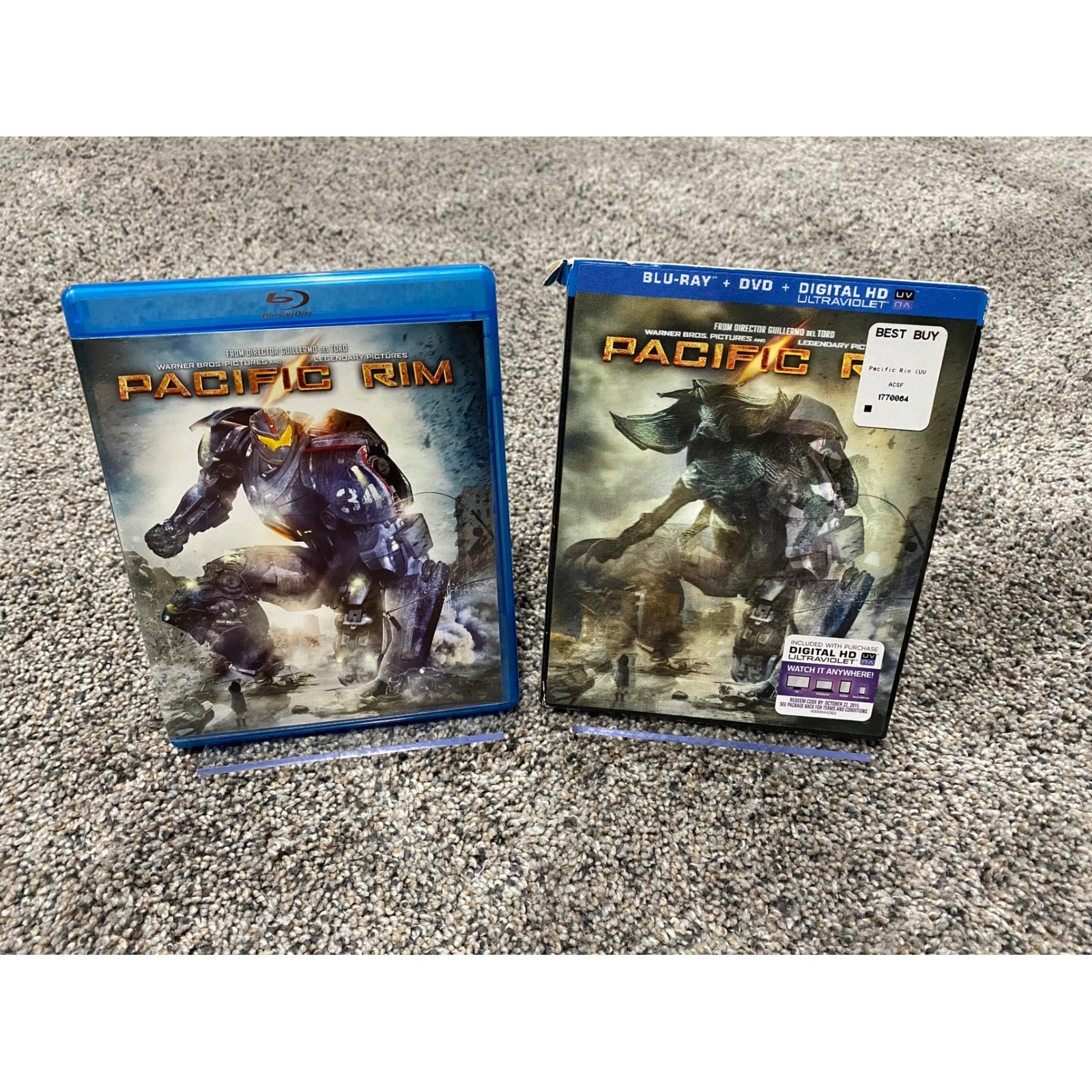 Warner Bros Pacific Rim Blu-ray DVD Combo Set Blue Good Guillermo del Toro