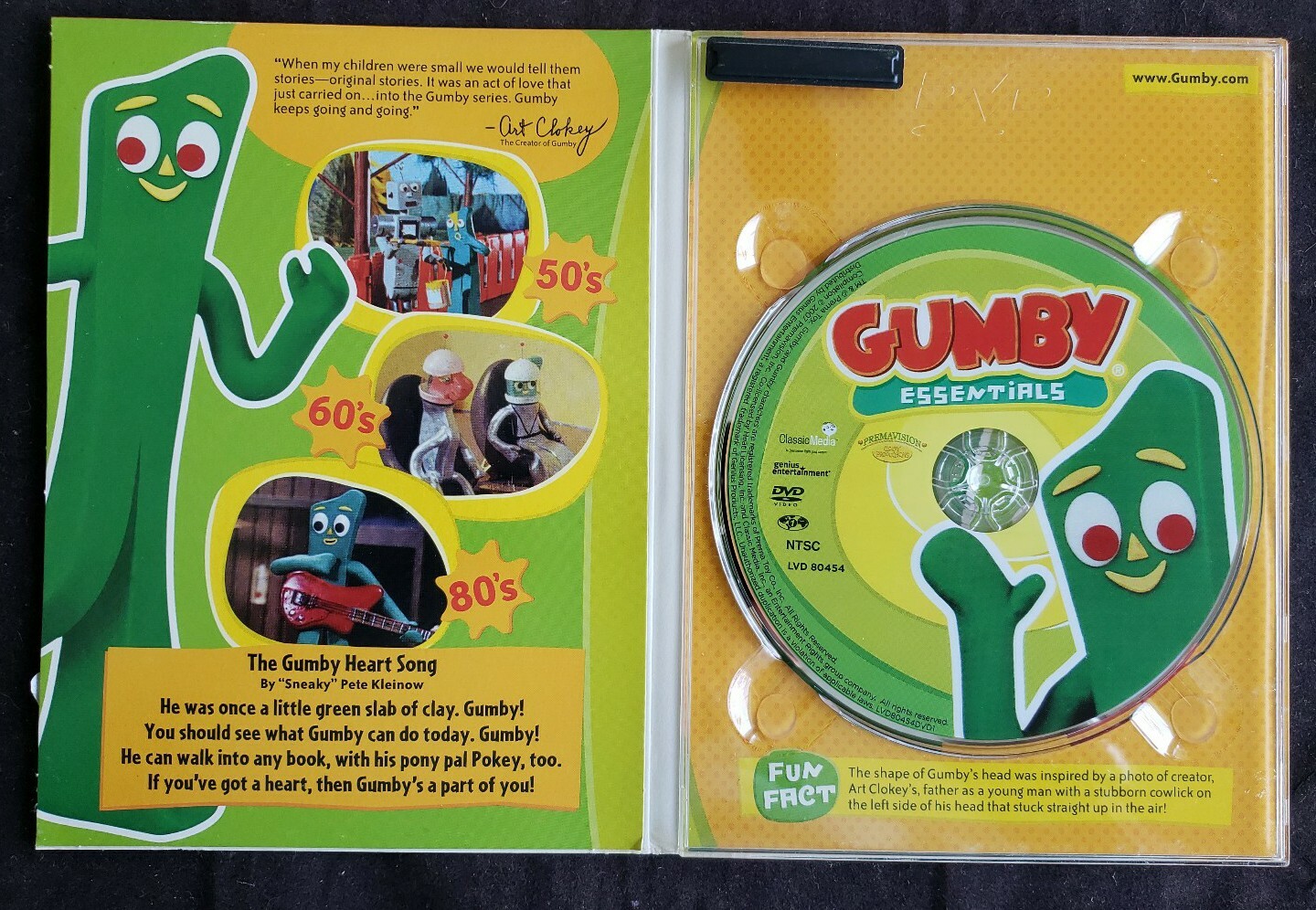 Gumby Essentials – Vol. 1 (DVD, 2007) 15 Episodes Tested 100% Guaranteed VGC