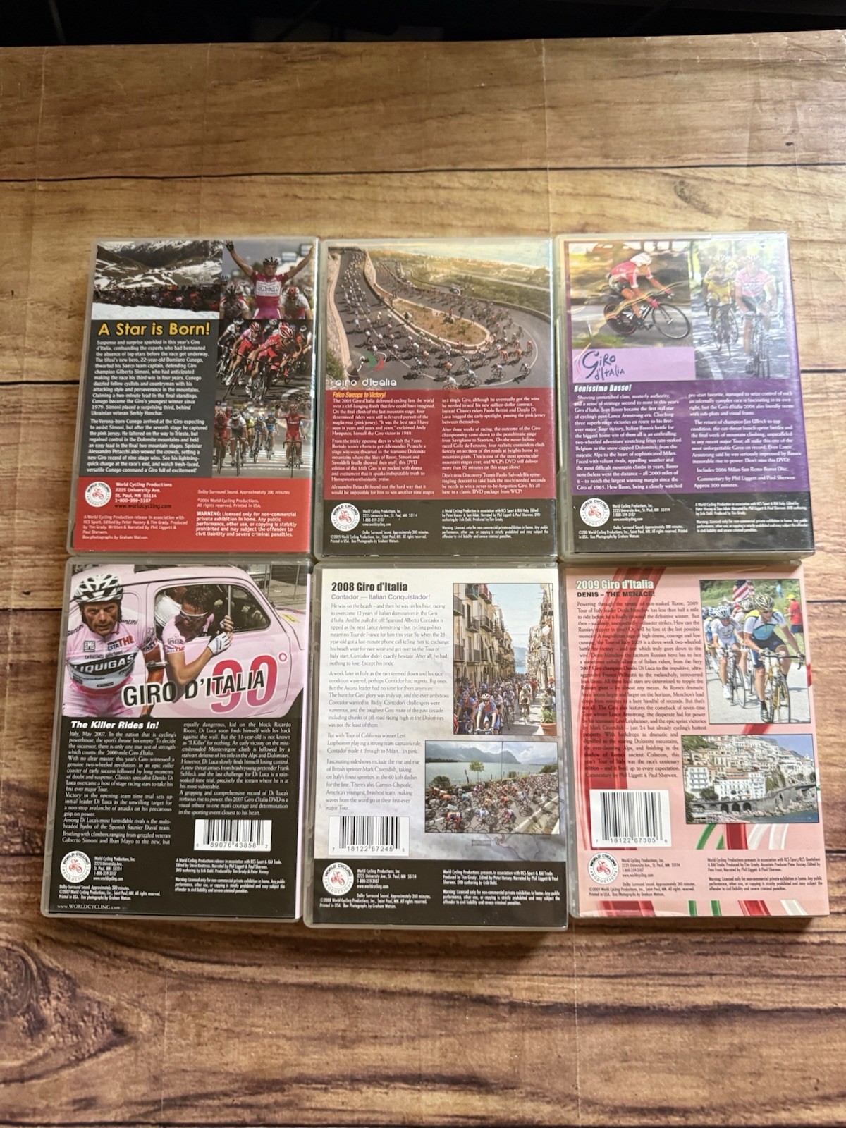 World Cycling Productions DVD Lot O 15 Giro D’Italia Tour De France 2000s Tested