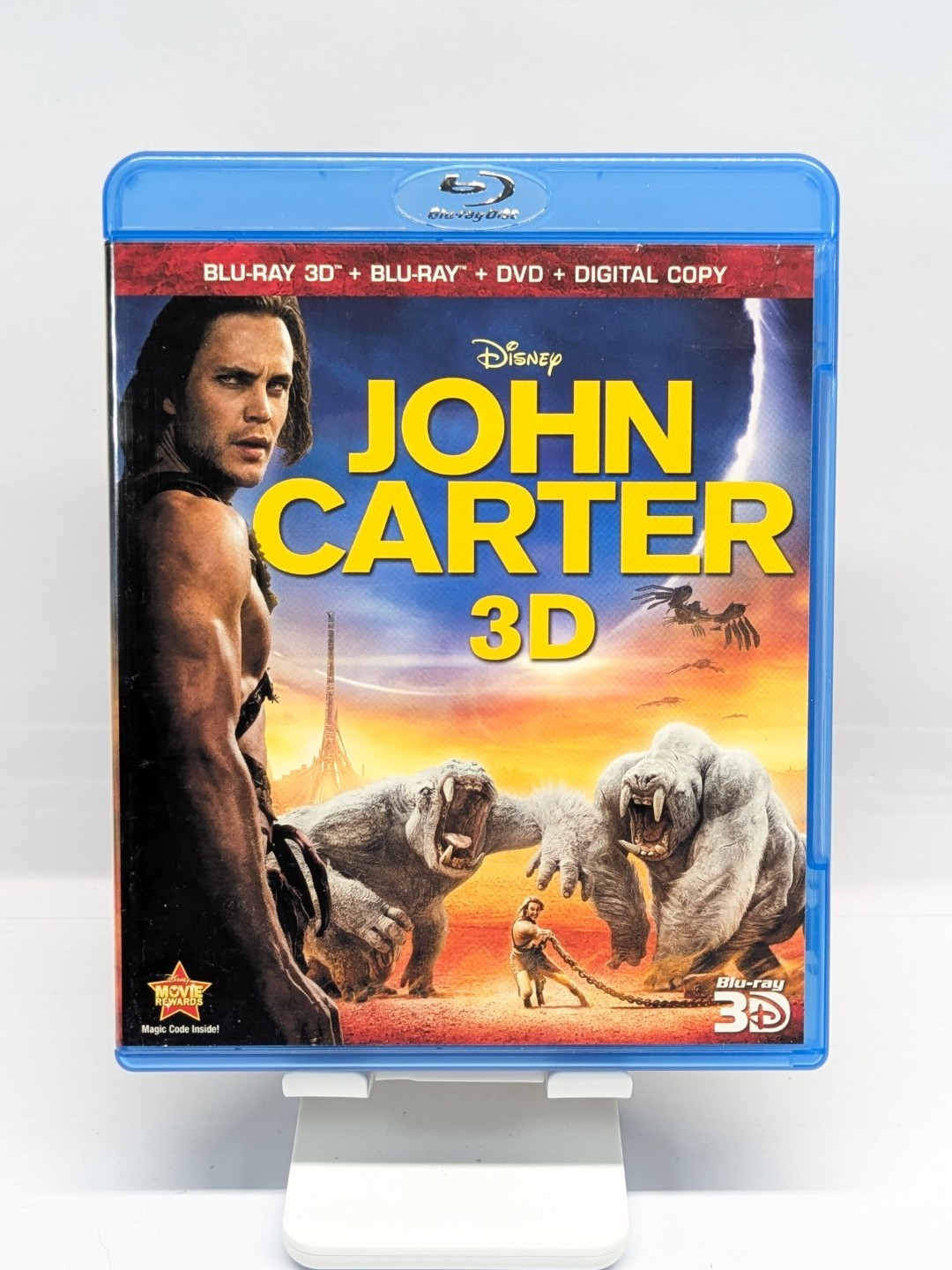 John Carter 3D Blu-ray 3D/Blu-ray/DVD W/Lenticular Slipcover RARE OOP NEW SEALED
