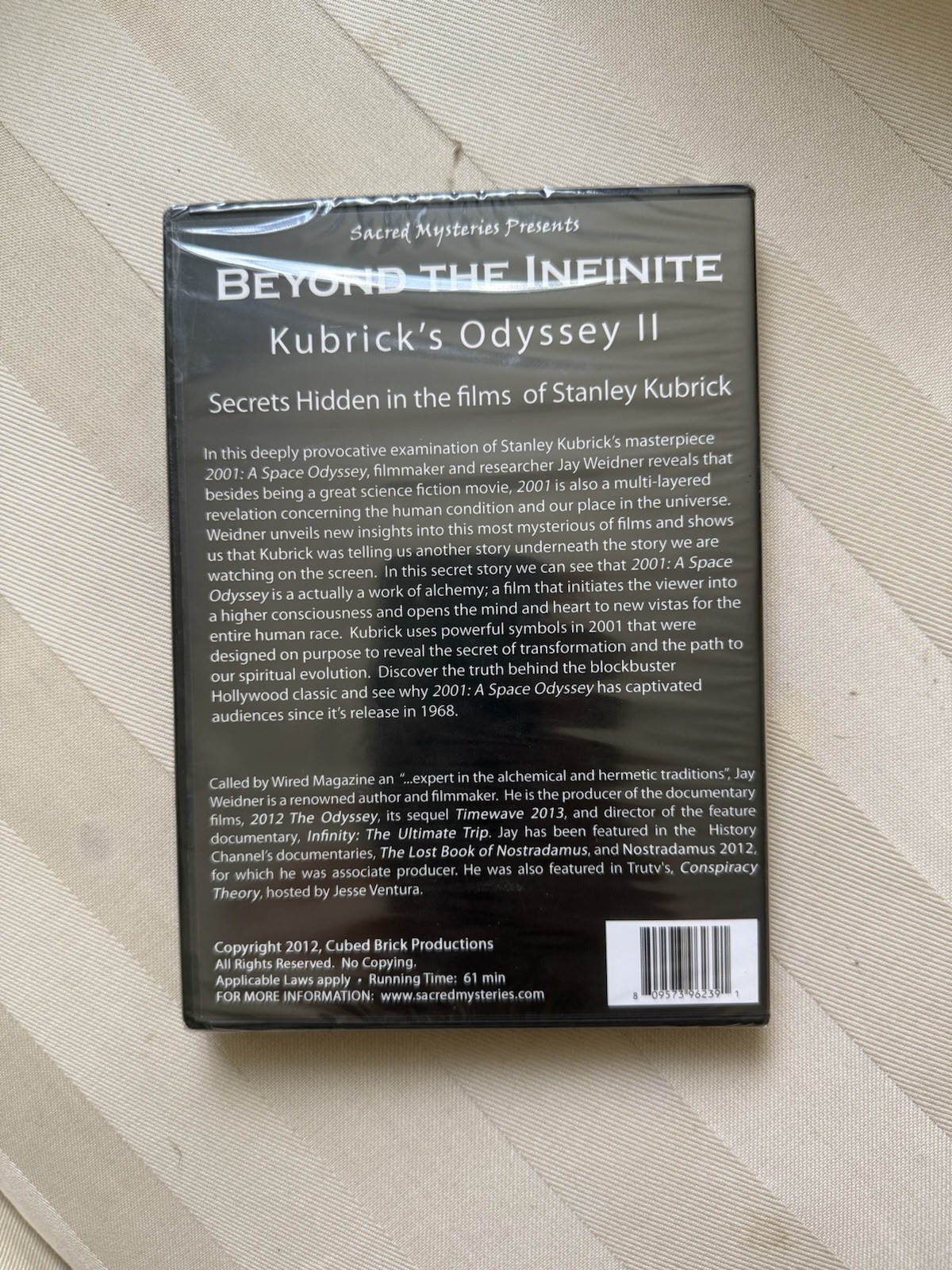 Beyond The Infinite Kubrick Odyssey II DVD Jay Weidner New, Sealed